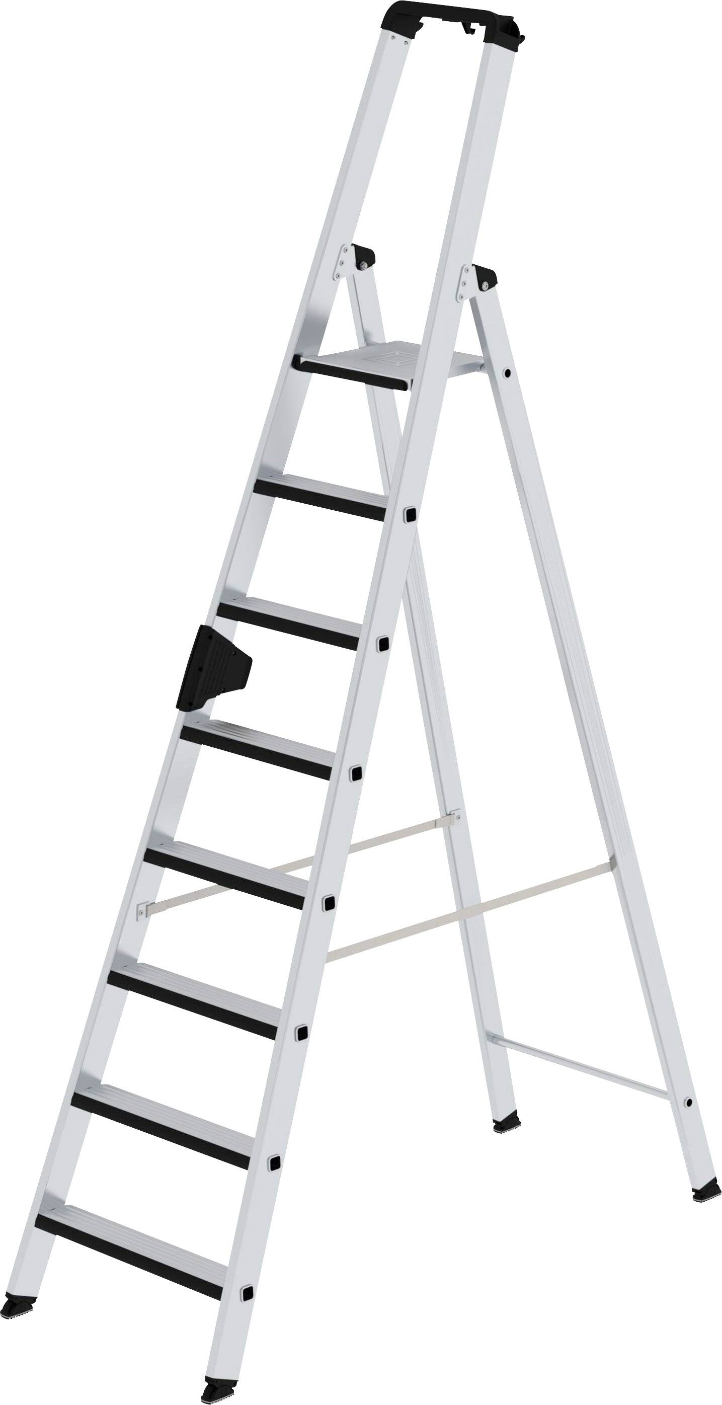 MUNK Günzburger Steigtechnik 42108 Aluminium Stufen-Stehleiter Arbeitshöhe (max.): 4m