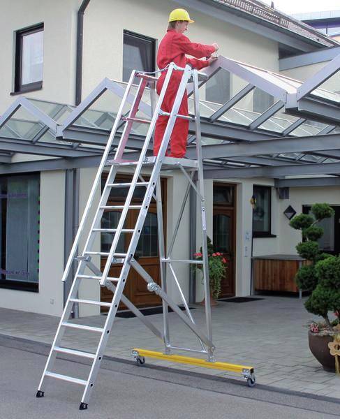 MUNK Günzburger Steigtechnik 52305 Aluminium Plattformleiter Montage mit Werkzeug Arbeitshöhe (max.): 3.15m