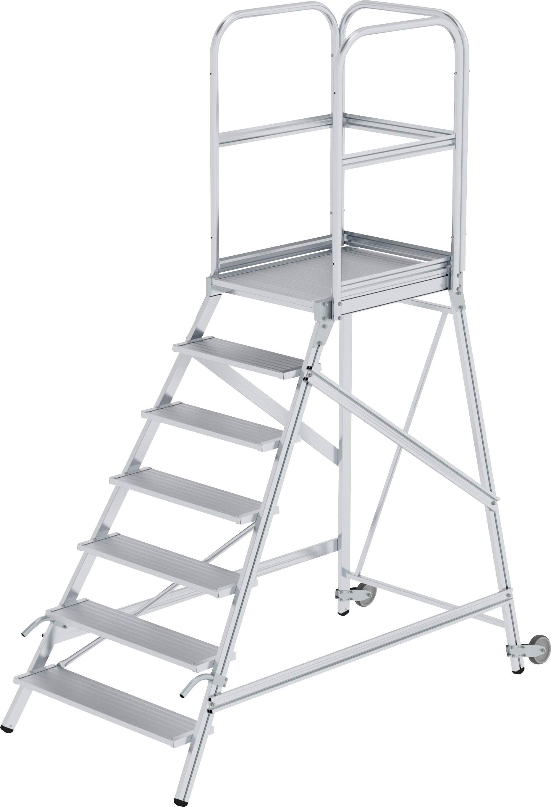 MUNK Günzburger Steigtechnik 56107 Aluminium Podesttreppe Montage mit Werkzeug Arbeitshöhe (max.): 3.7m