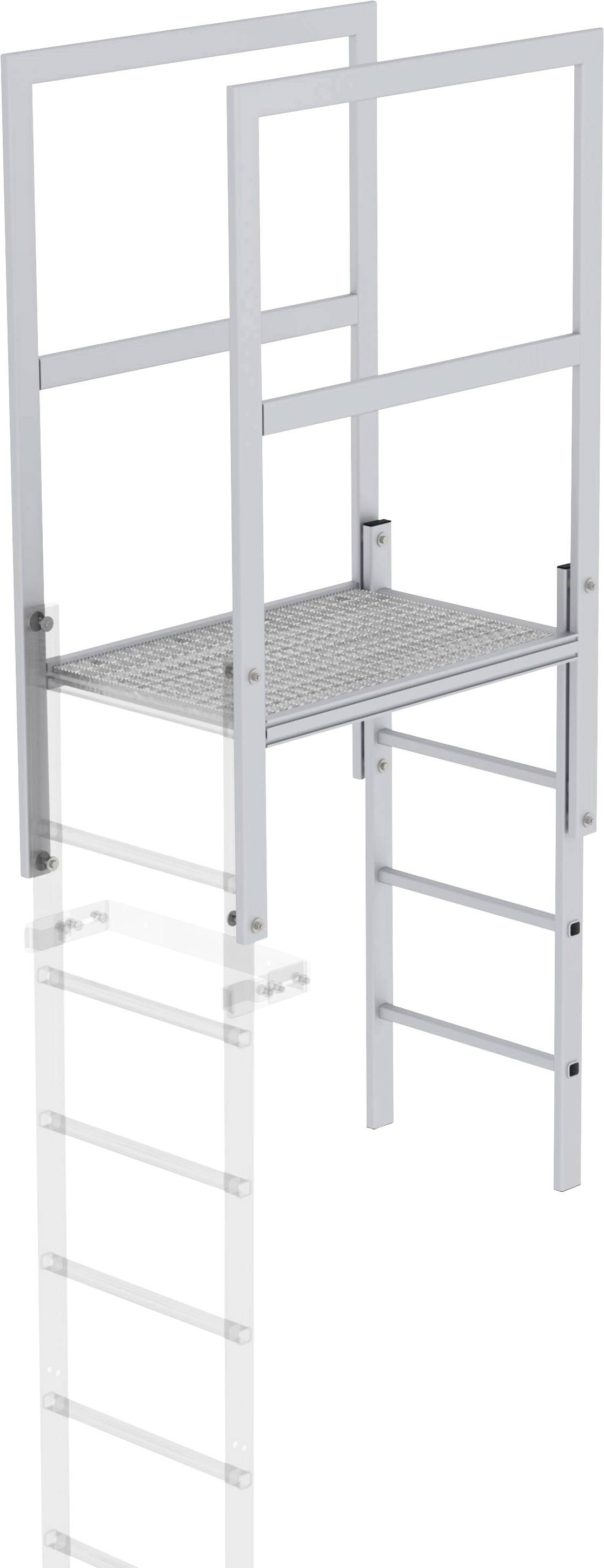 MUNK Günzburger Steigtechnik 61181 Aluminium Überstieg Montage mit Werkzeug