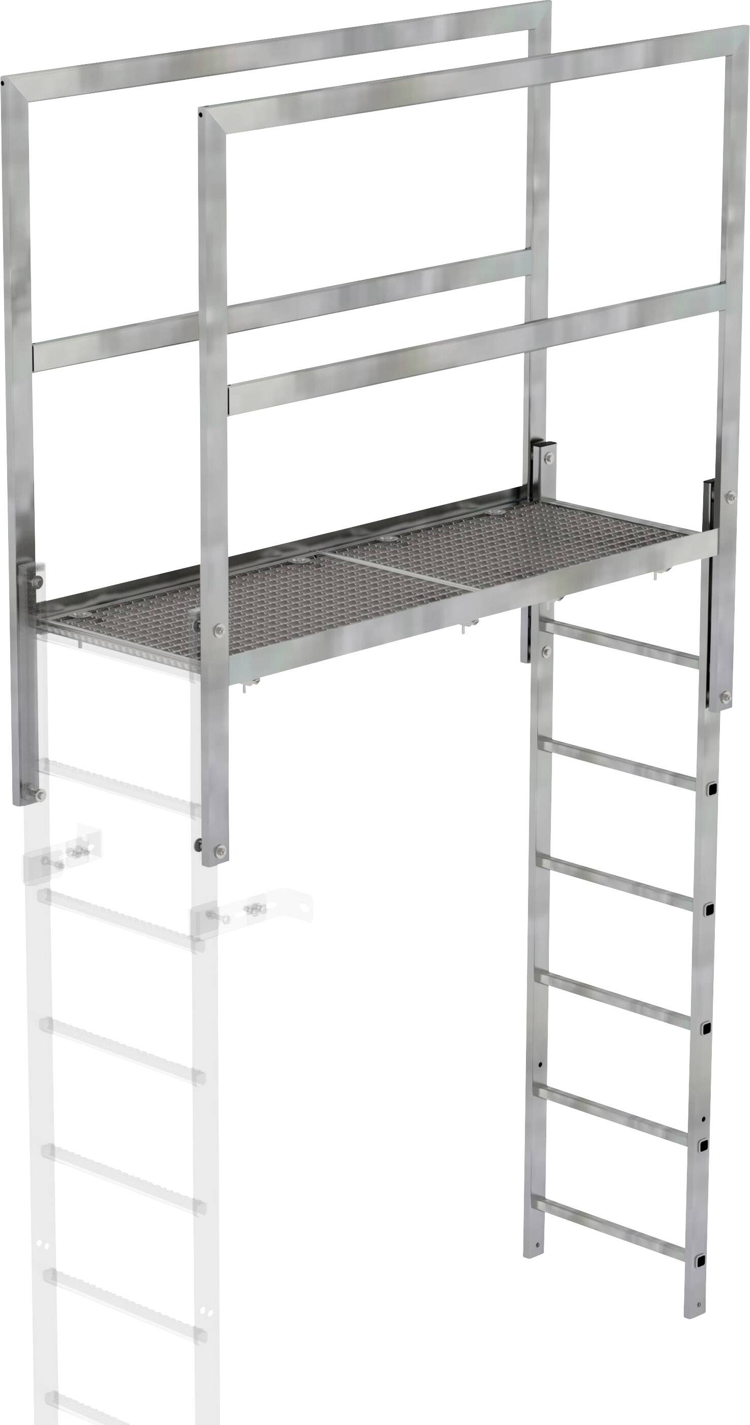 MUNK Günzburger Steigtechnik 63185 Stahl verzinkt Überstieg Montage mit Werkzeug