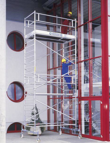 MUNK Günzburger Steigtechnik 173535 Rollgerüst Montage ohne Werkzeug Arbeitshöhe (max.): 7.5m