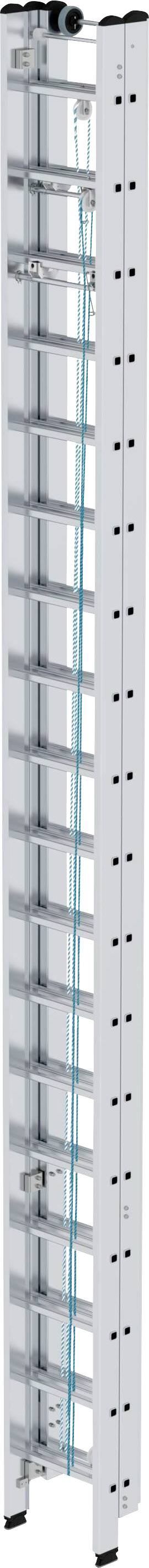 MUNK Günzburger Steigtechnik 22318 Aluminium Seilzugleiter Arbeitshöhe (max.): 13.6m