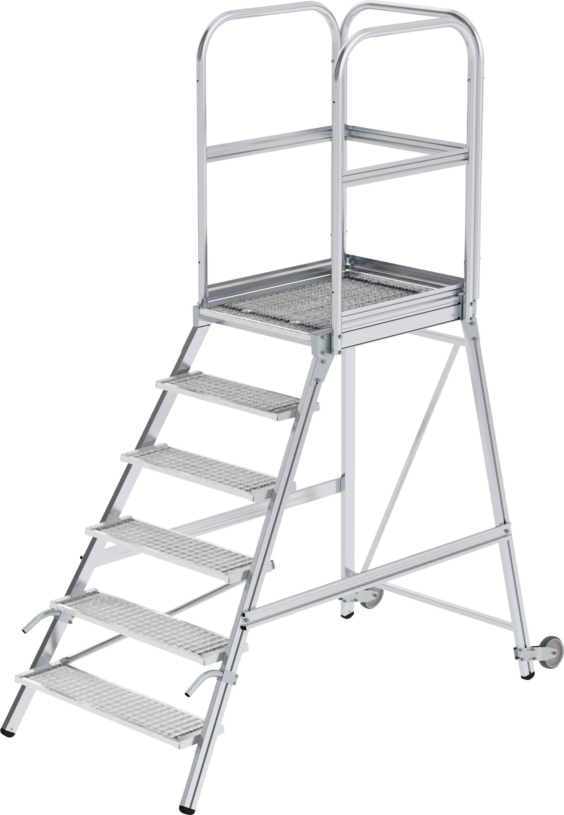 MUNK Günzburger Steigtechnik 58106 Aluminium Podesttreppe Montage mit Werkzeug Arbeitshöhe (max.): 3.5m