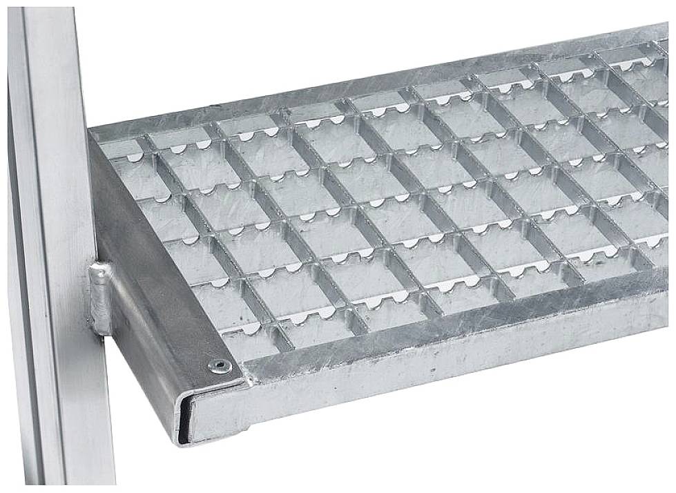 MUNK Günzburger Steigtechnik 58107 Aluminium Podesttreppe Montage mit Werkzeug Arbeitshöhe (max.): 3.7m