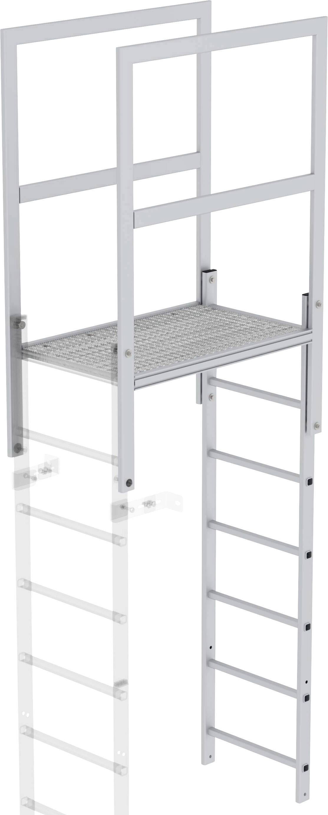 MUNK Günzburger Steigtechnik 61182 Aluminium Überstieg Montage mit Werkzeug