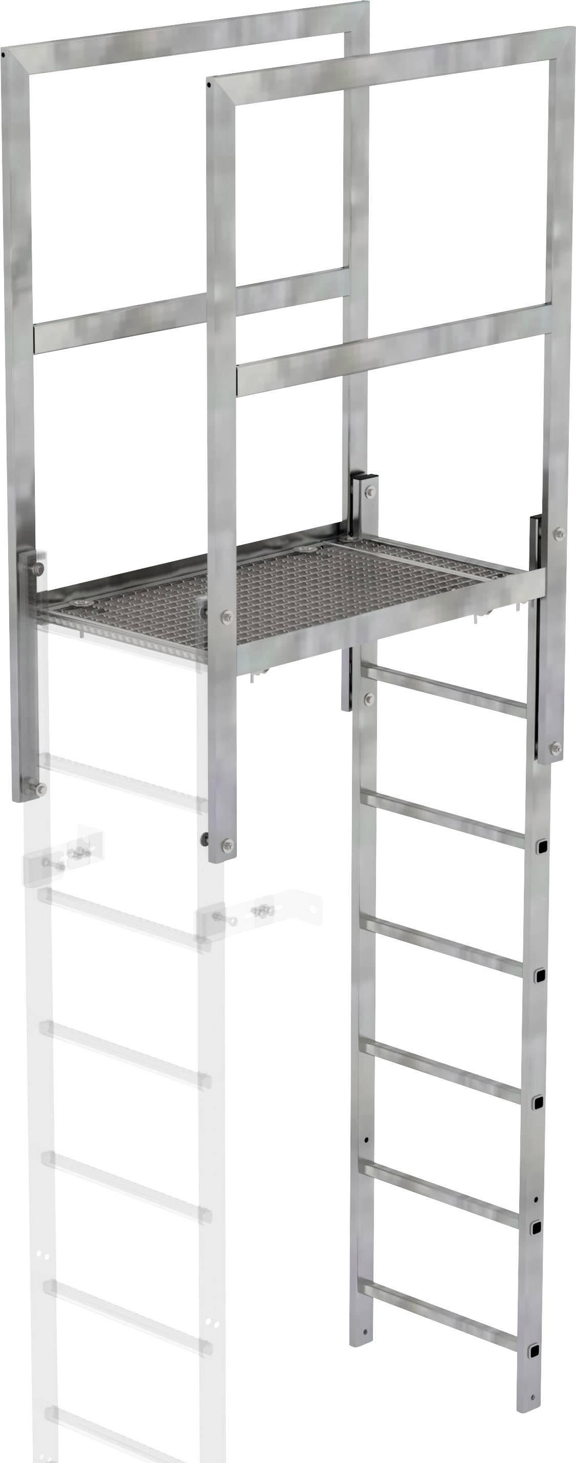 MUNK Günzburger Steigtechnik 63182 Stahl verzinkt Überstieg Montage mit Werkzeug