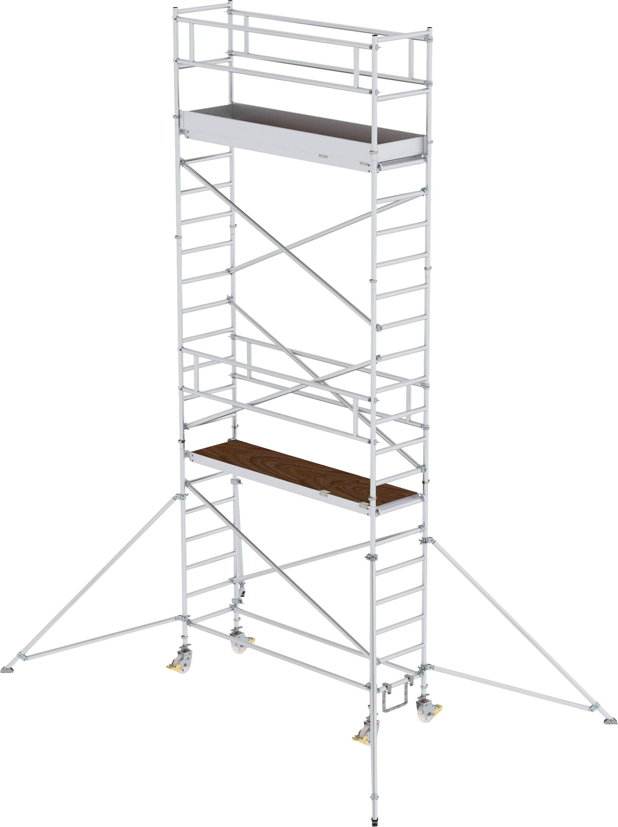 MUNK Günzburger Steigtechnik 155546 Rollgerüst Montage ohne Werkzeug Arbeitshöhe (max.): 7.4m