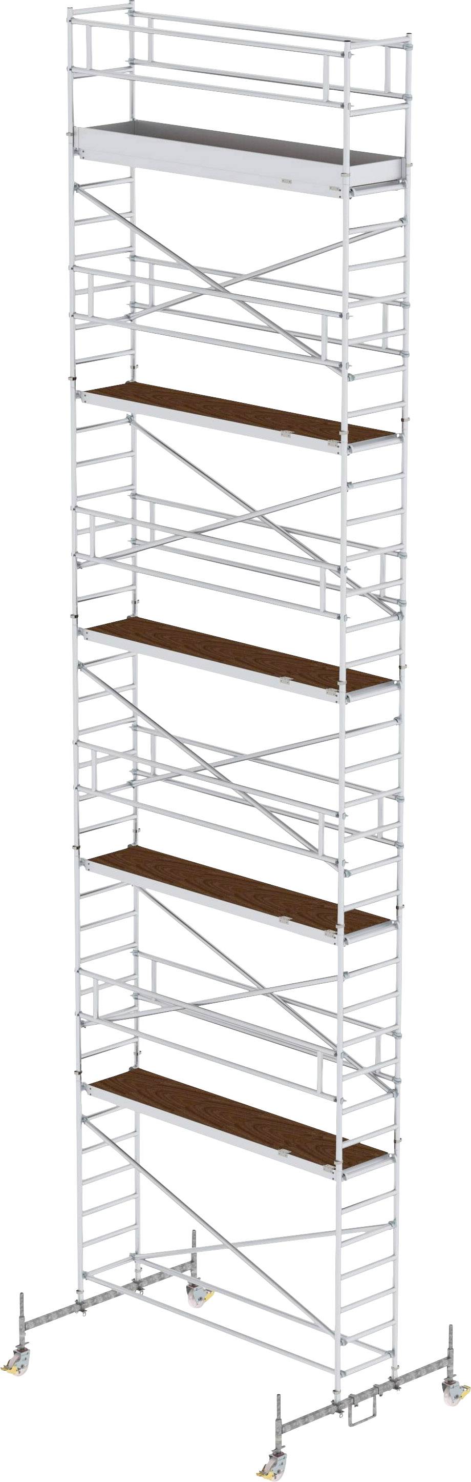 MUNK Günzburger Steigtechnik 156045 Rollgerüst Montage ohne Werkzeug Arbeitshöhe (max.): 12.5m