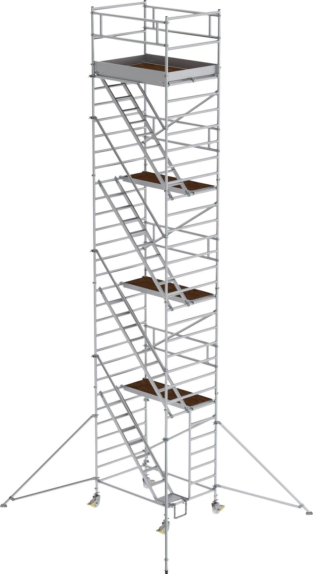 MUNK Günzburger Steigtechnik 167400 Rollgerüst Montage ohne Werkzeug Arbeitshöhe (max.): 10.4m
