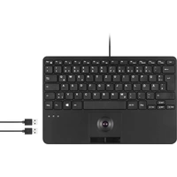 Perixx PERIBOARD-526 H DE USB Tastatur Deutsch, QWERTZ Schwarz USB-Hub, mit Trackball Perixx PERIBOARD-526 H DE USB Tastatur Deutsch, QWERTZ Schwarz USB-Hub, mit Trackball