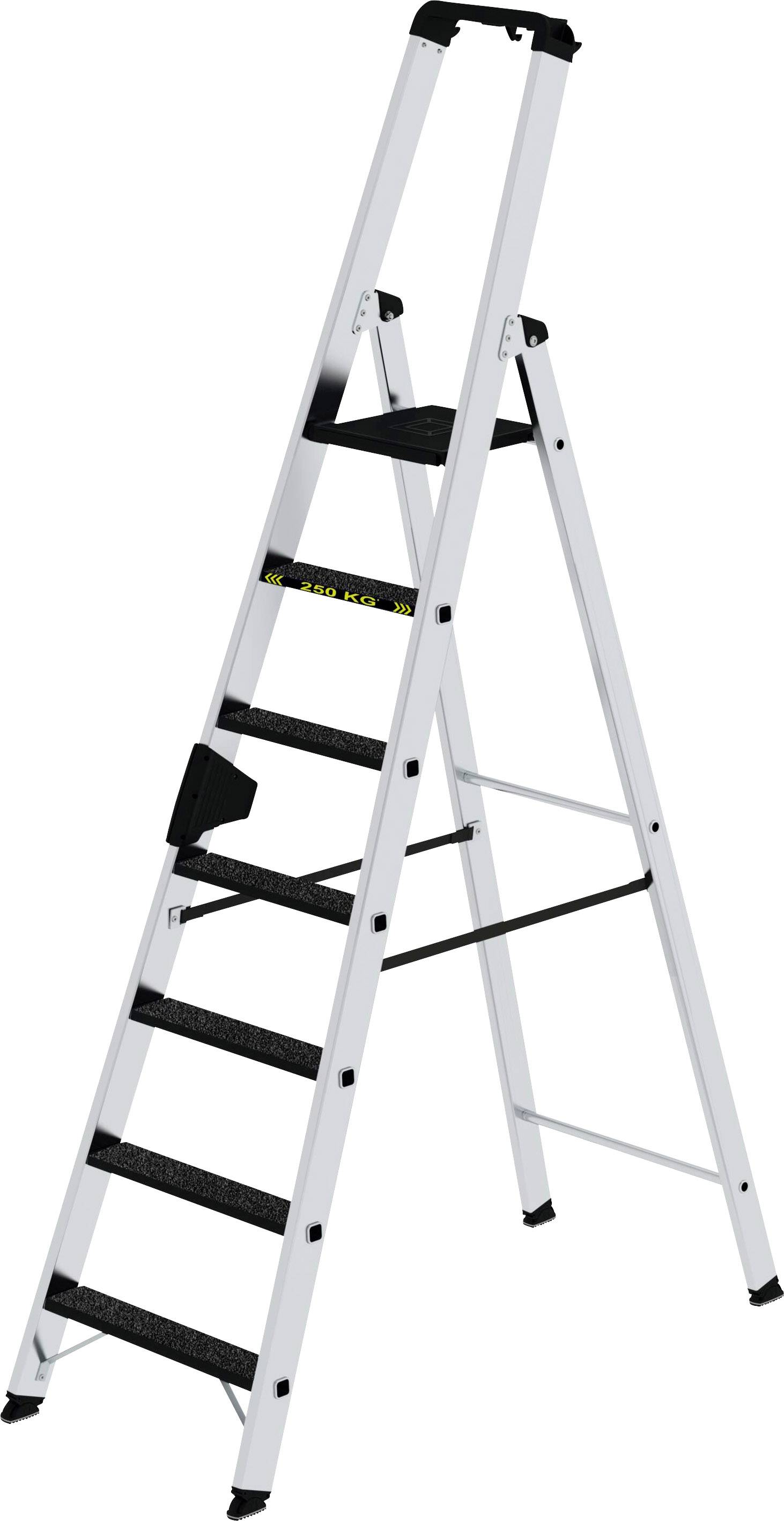 MUNK Günzburger Steigtechnik 42707 Aluminium Stufen-Stehleiter Arbeitshöhe (max.): 3.75m