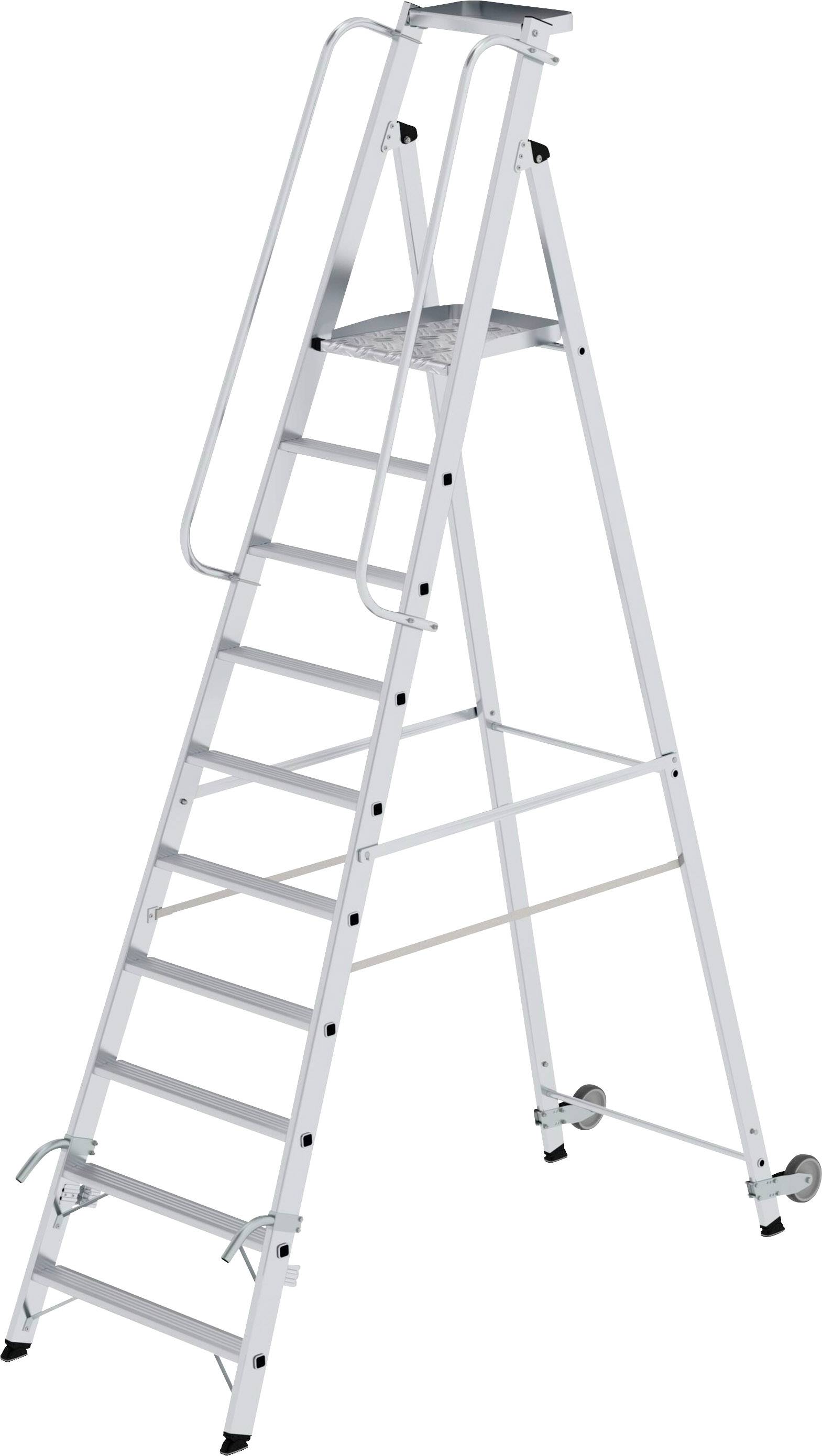 MUNK Günzburger Steigtechnik 51090 Aluminium Plattformleiter Montage mit Werkzeug Arbeitshöhe (max.): 4.35m