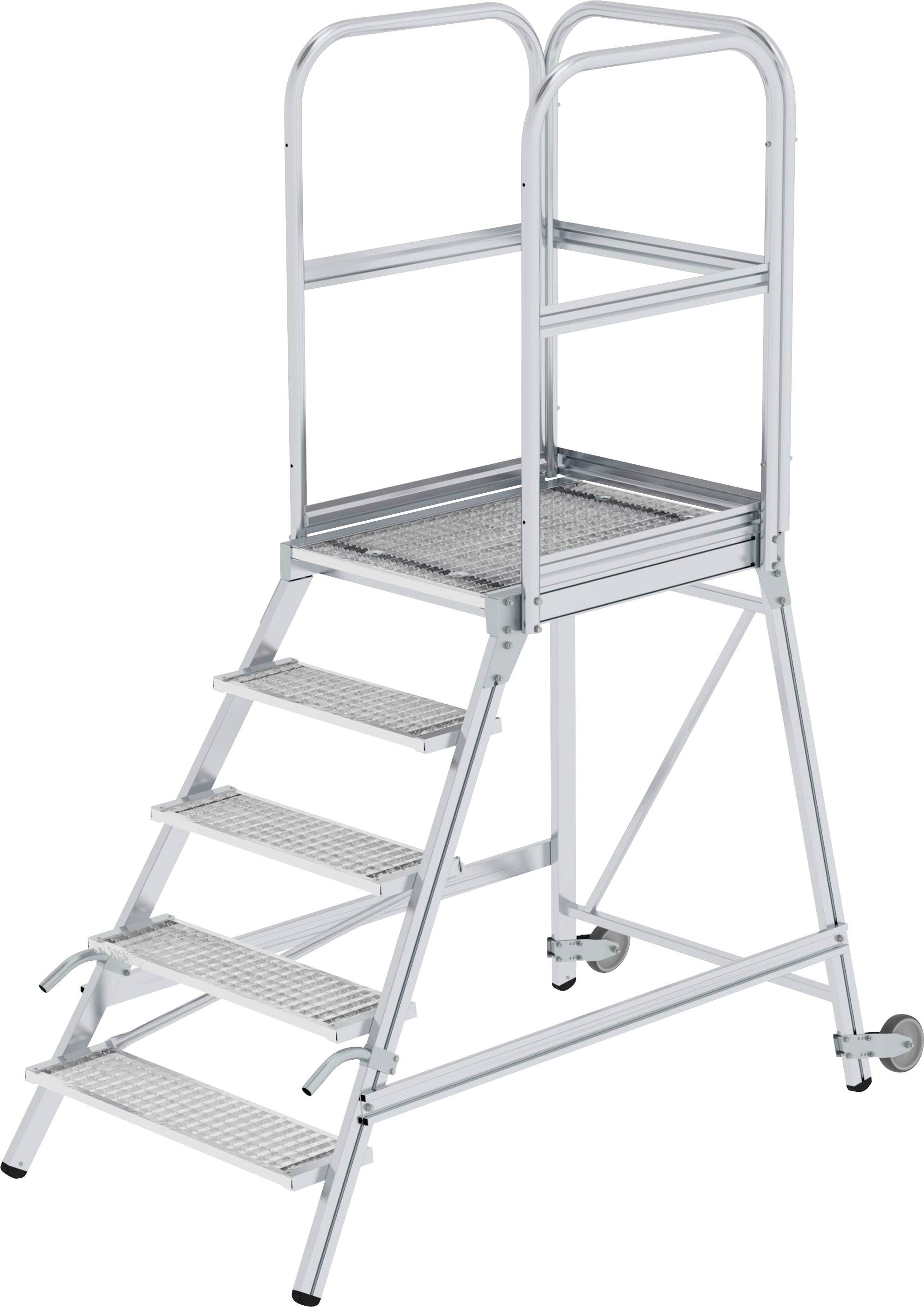 MUNK Günzburger Steigtechnik 58105 Aluminium Podesttreppe Montage mit Werkzeug Arbeitshöhe (max.): 3.2m