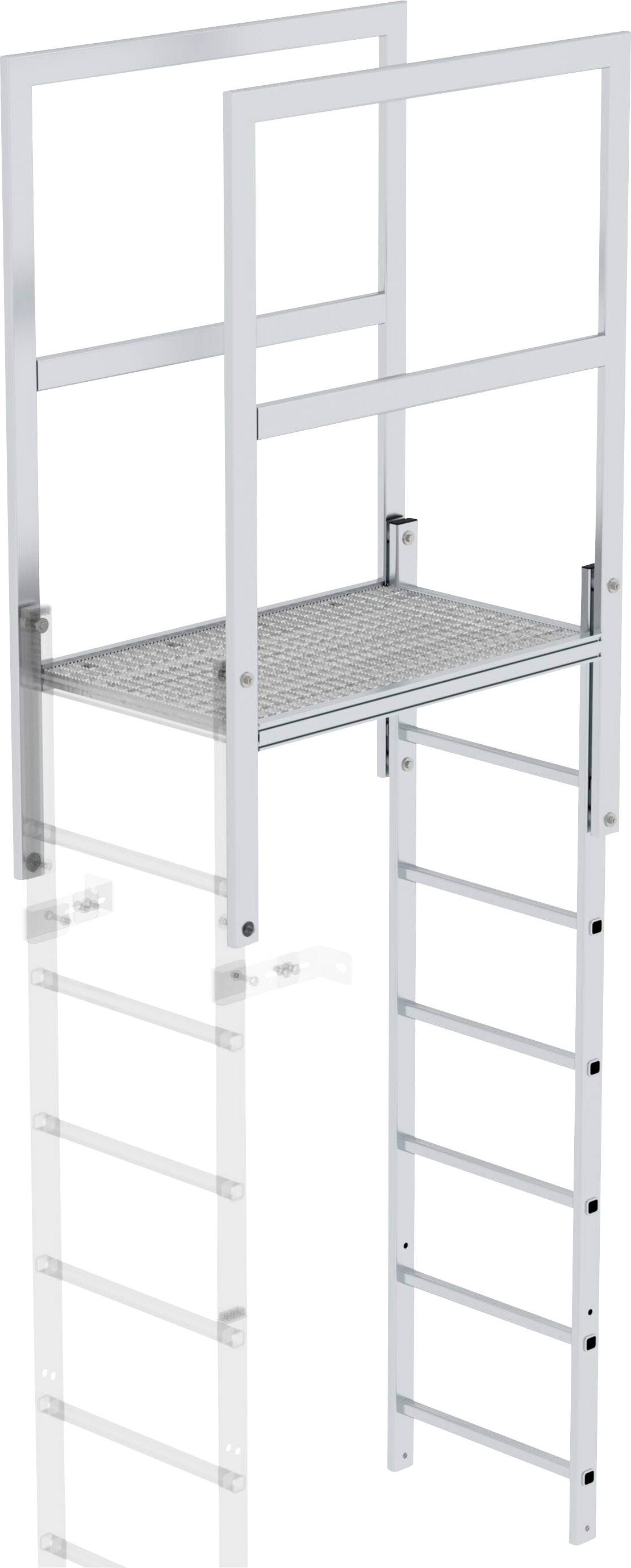 MUNK Günzburger Steigtechnik 62182 Aluminium Überstieg Montage mit Werkzeug