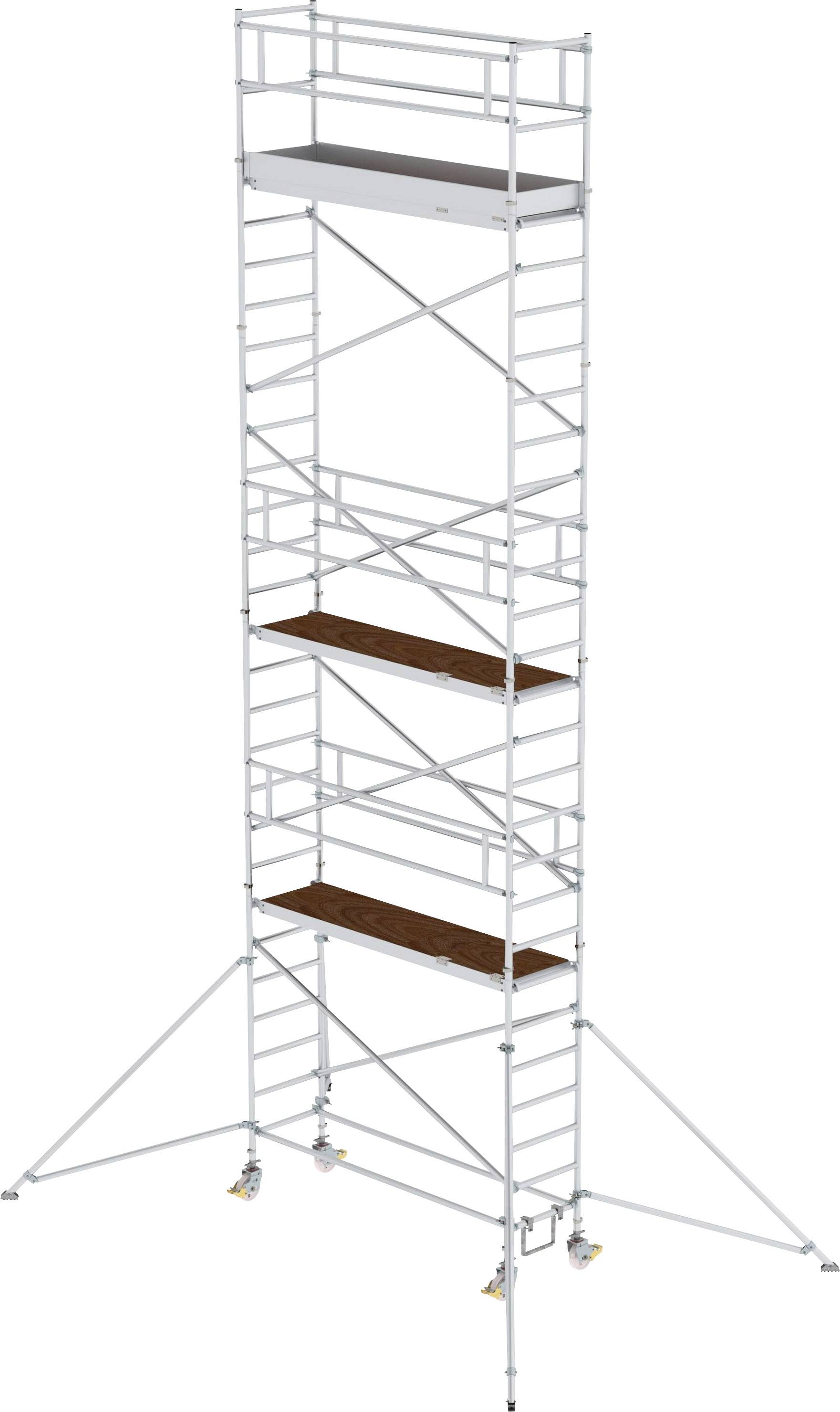 MUNK Günzburger Steigtechnik 155746 Rollgerüst Montage ohne Werkzeug Arbeitshöhe (max.): 9.4m