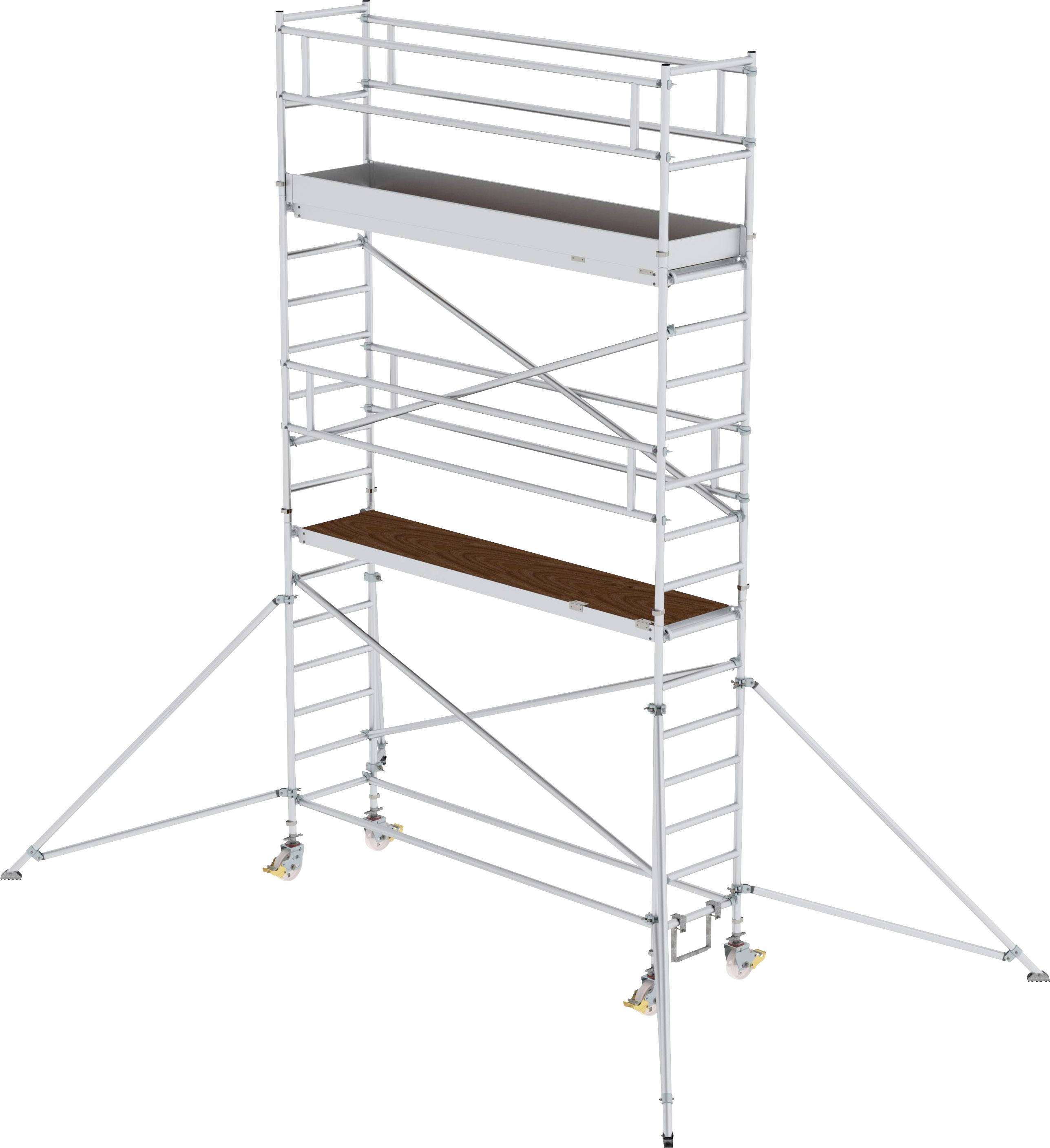 MUNK Günzburger Steigtechnik 156446 Rollgerüst Montage ohne Werkzeug Arbeitshöhe (max.): 6.4m