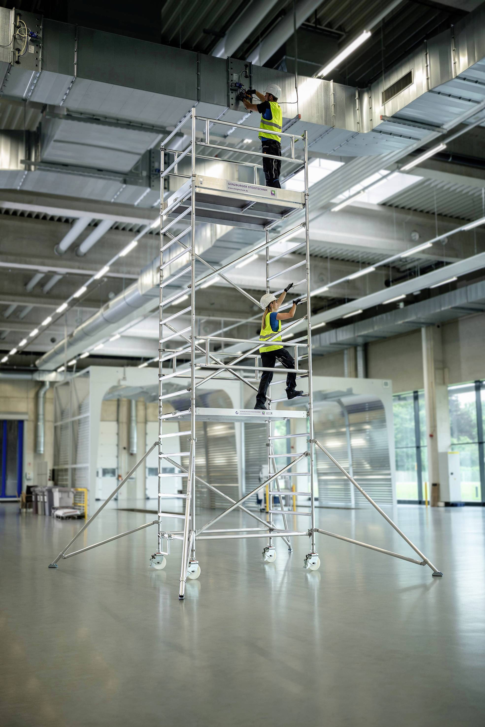 MUNK Günzburger Steigtechnik 169535 Rollgerüst Montage ohne Werkzeug Arbeitshöhe (max.): 7.4m