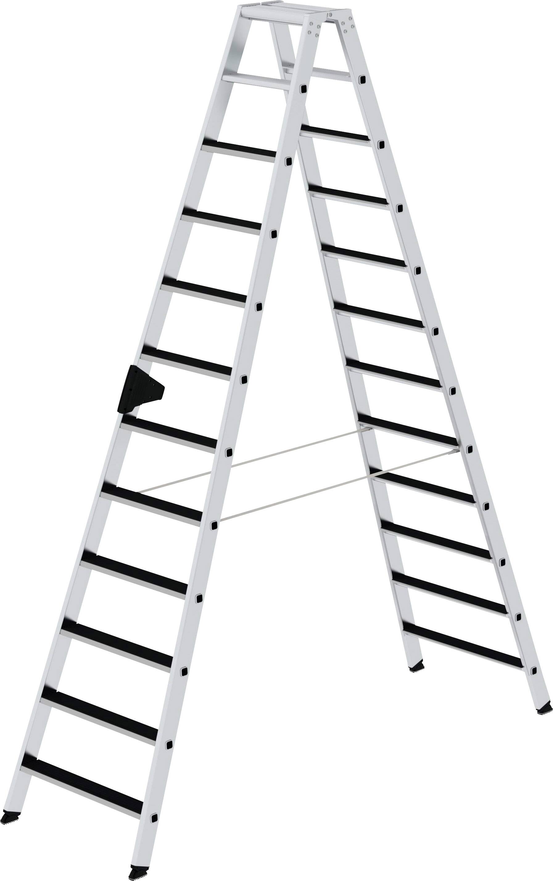 MUNK Günzburger Steigtechnik 41612 Aluminium Stufen-Stehleiter Arbeitshöhe (max.): 4.5m