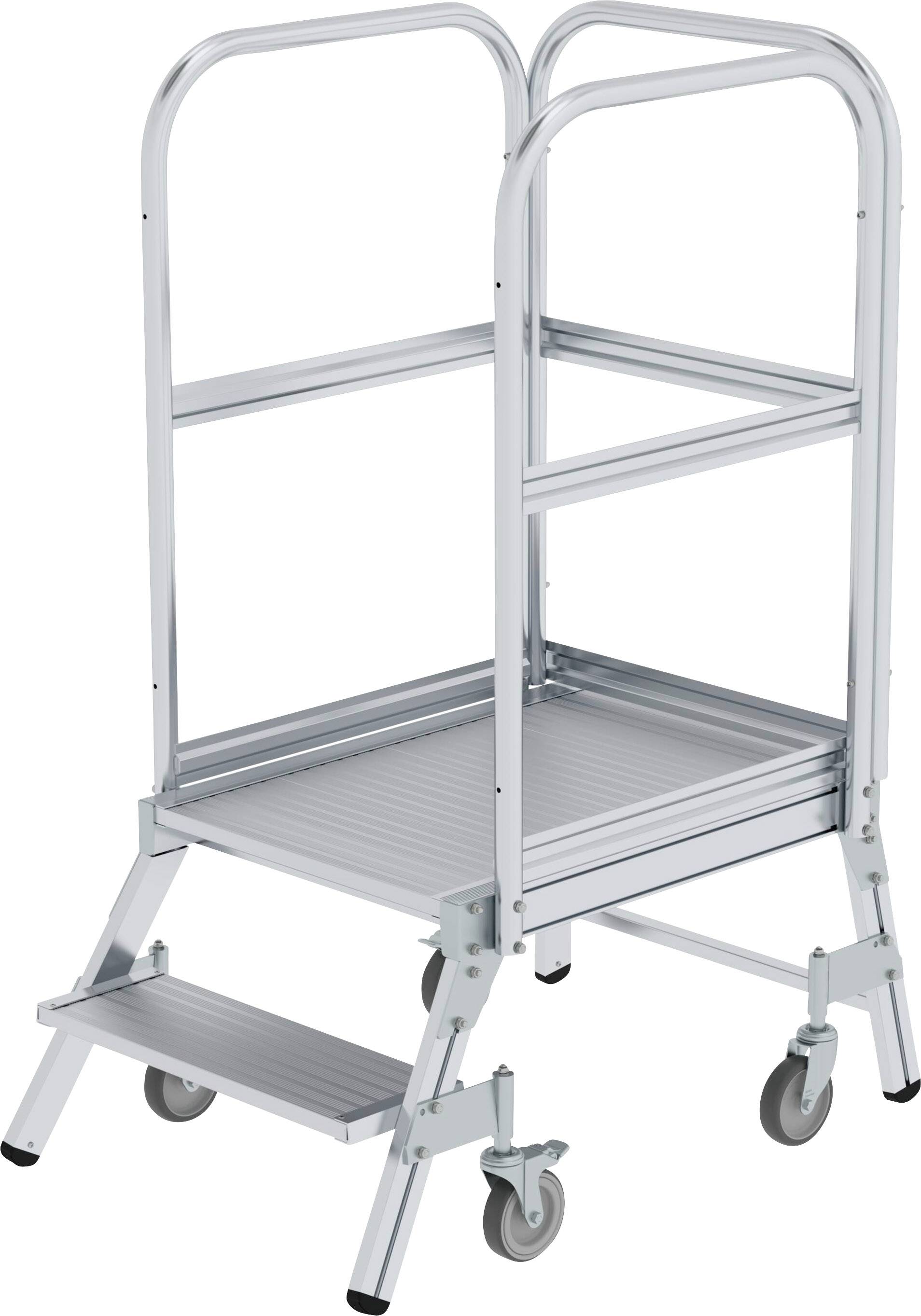 MUNK Günzburger Steigtechnik 50102 Aluminium Podesttreppe Montage mit Werkzeug Arbeitshöhe (max.): 2.48 m