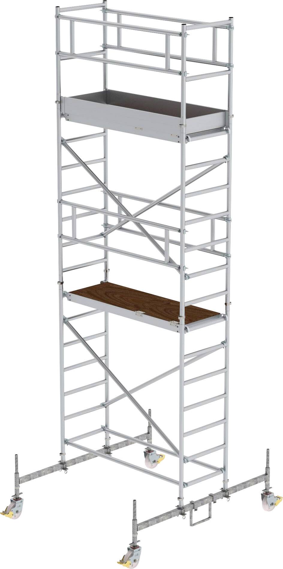 MUNK Günzburger Steigtechnik 154445 Rollgerüst Montage ohne Werkzeug Arbeitshöhe (max.): 6.5m