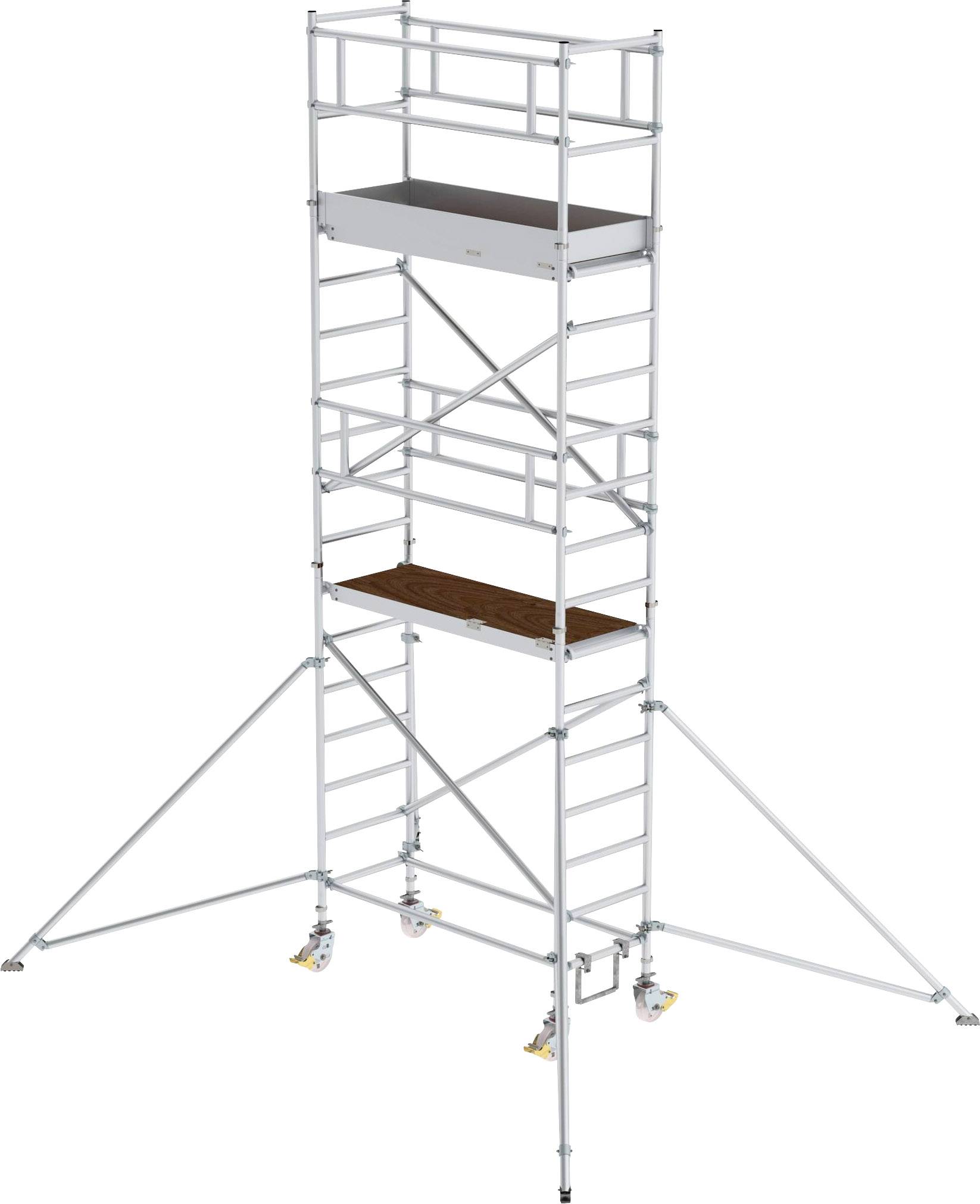 MUNK Günzburger Steigtechnik 154446 Rollgerüst Montage ohne Werkzeug Arbeitshöhe (max.): 6.4m