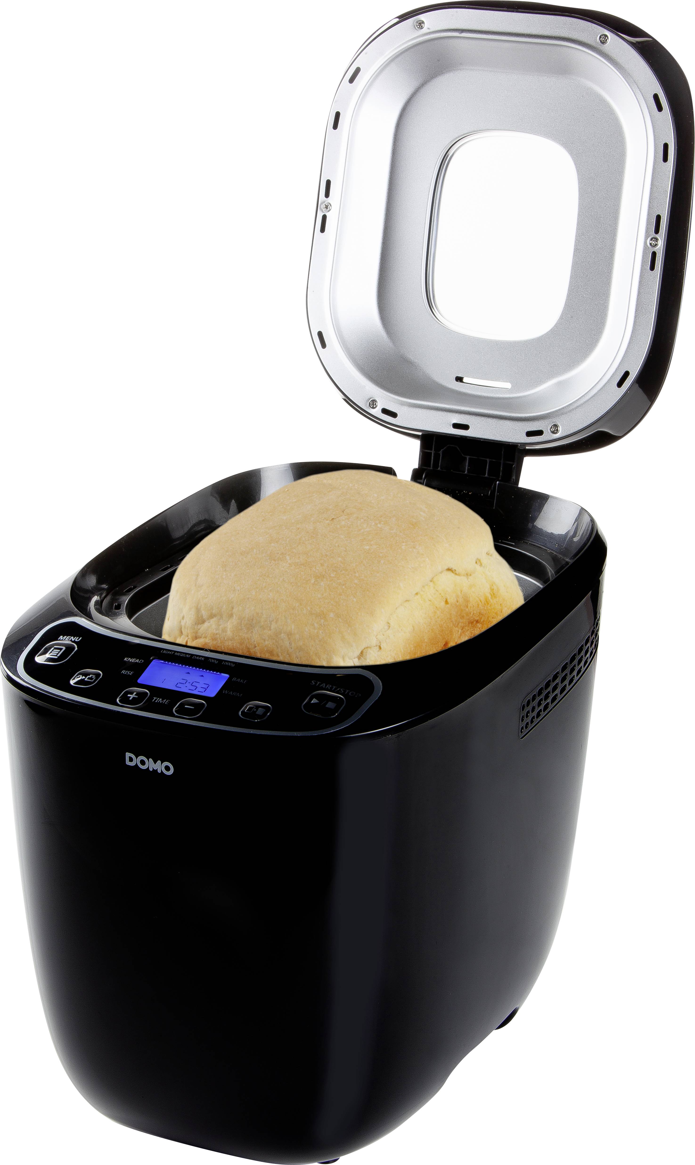 DOMO B3973 Brotbackautomat Timerfunktion, mit Display 1000g Schwarz