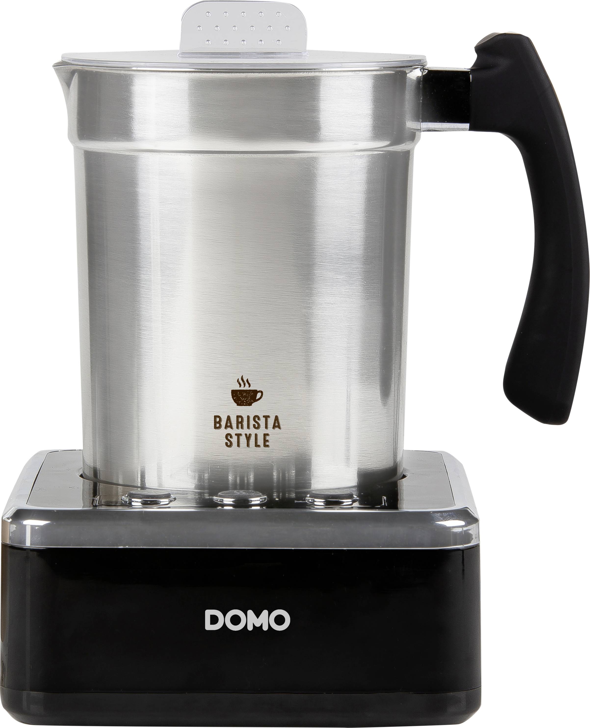 DOMO DO717MF Milchaufschäumer Edelstahl, Schwarz 650W