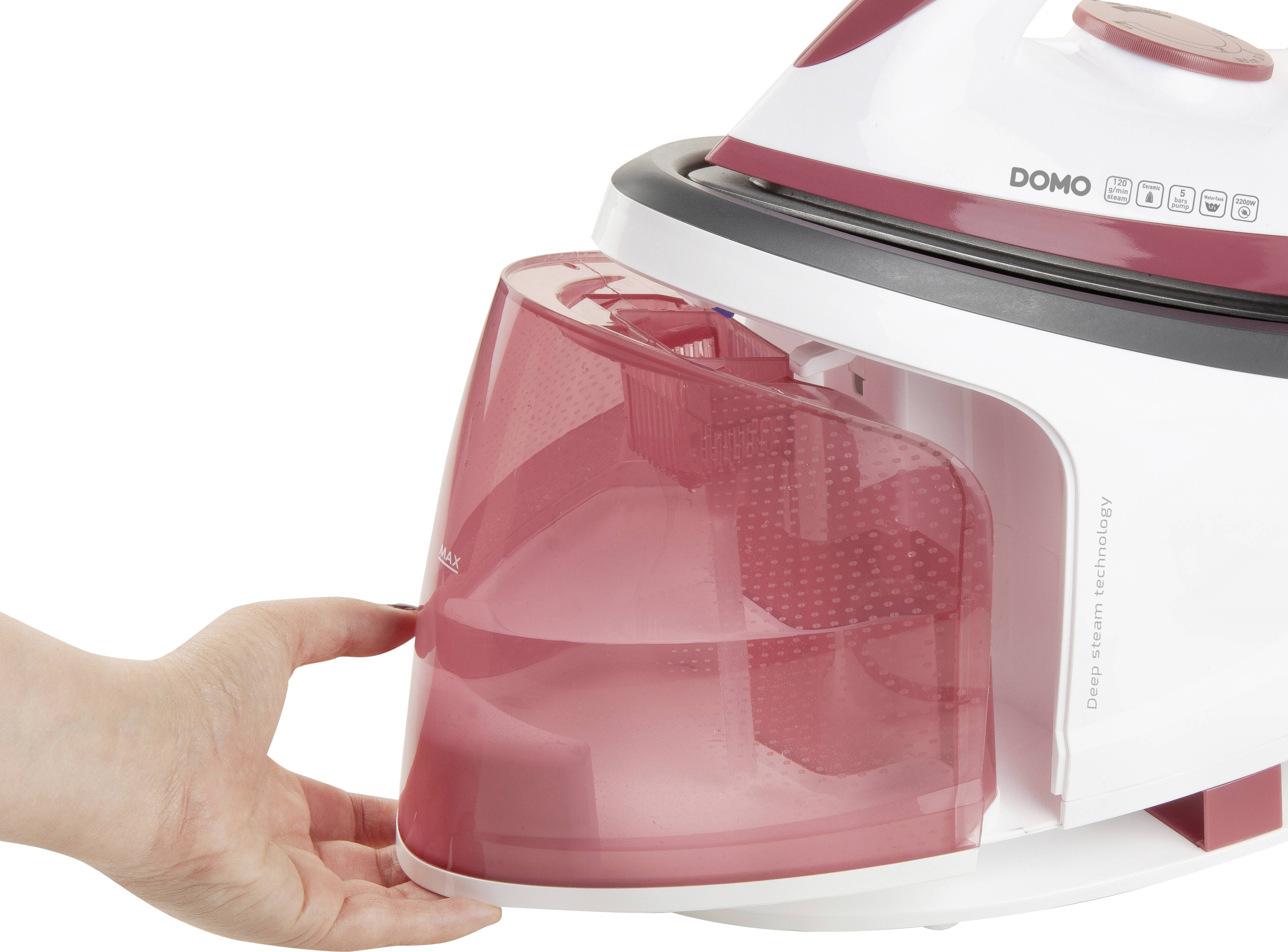 DOMO DO7114S Dampfbügelstation 2200 W Pink, Weiß