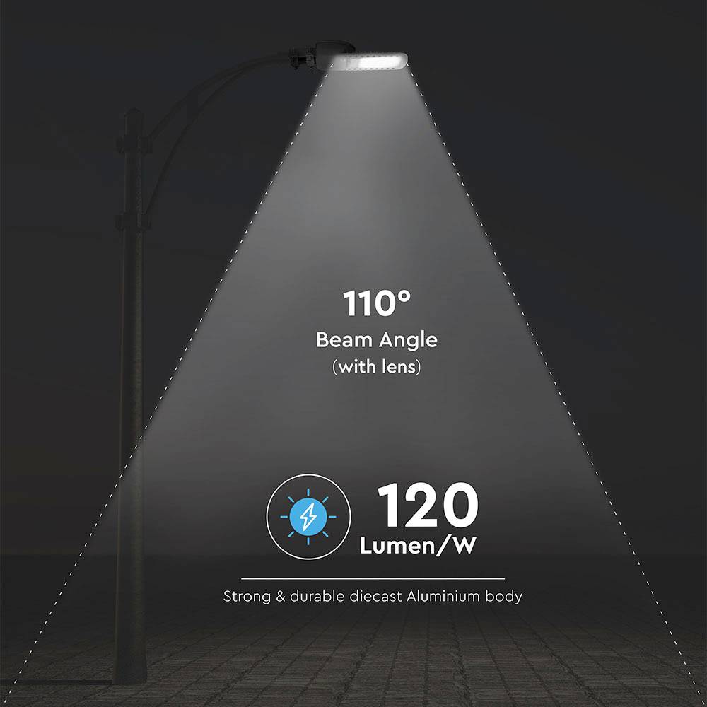 V-TAC VT-104ST 21961 LED-Straßenlicht EEK: D (A - G) LED LED fest eingebaut 100 W Hellgrau