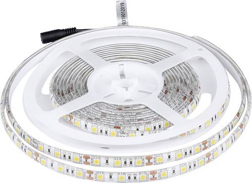 V-TAC VT-5050 60 3000K IP65 2149 LED-Streifen mit Stecker 12V 5m Warm-Weiß