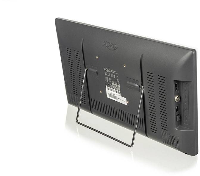 Xoro PTL 1450 Tragbarer TV 35.5 cm 14 Zoll EEK: E (A - G) Akkubetrieb, inkl. 12 V Kfz-Anschlusskabel Grau