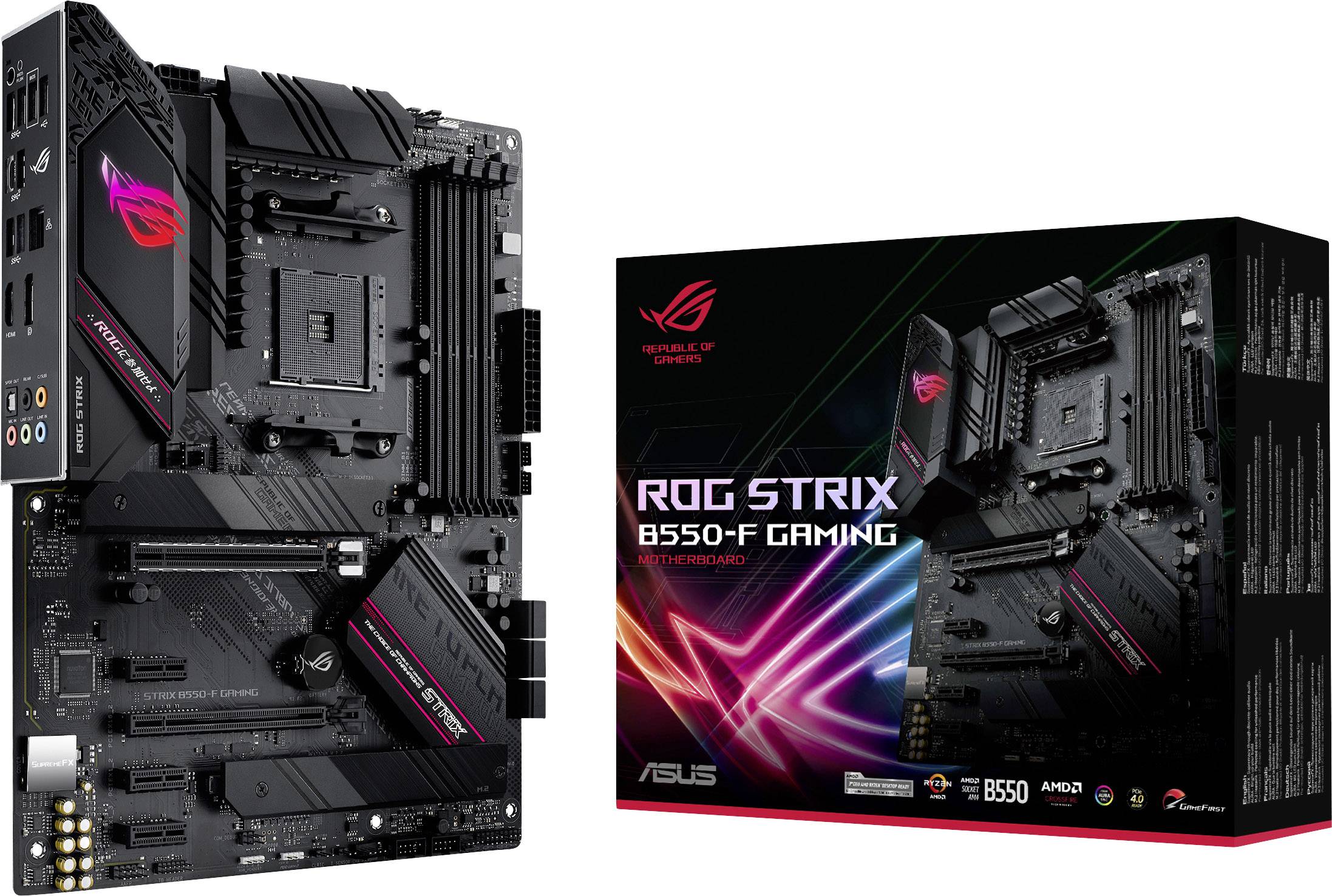 Asus ROG STRIX B550-F GAMING Mainboard Sockel (PC) AMD® AM4 Formfaktor (Details) ATX Mainboard-Chipsatz AMD® B550