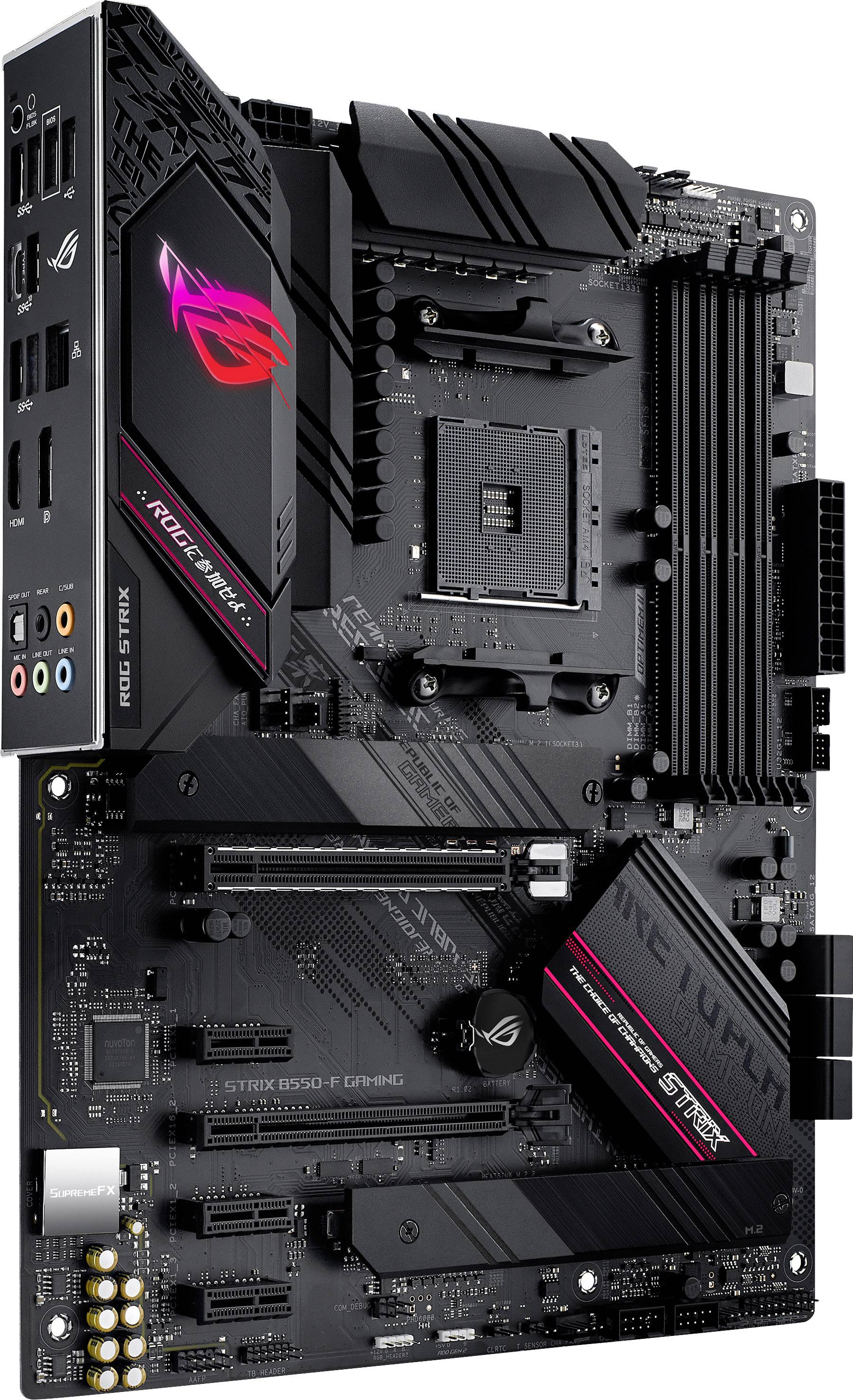 Asus ROG STRIX B550-F GAMING Mainboard Sockel (PC) AMD® AM4 Formfaktor (Details) ATX Mainboard-Chipsatz AMD® B550