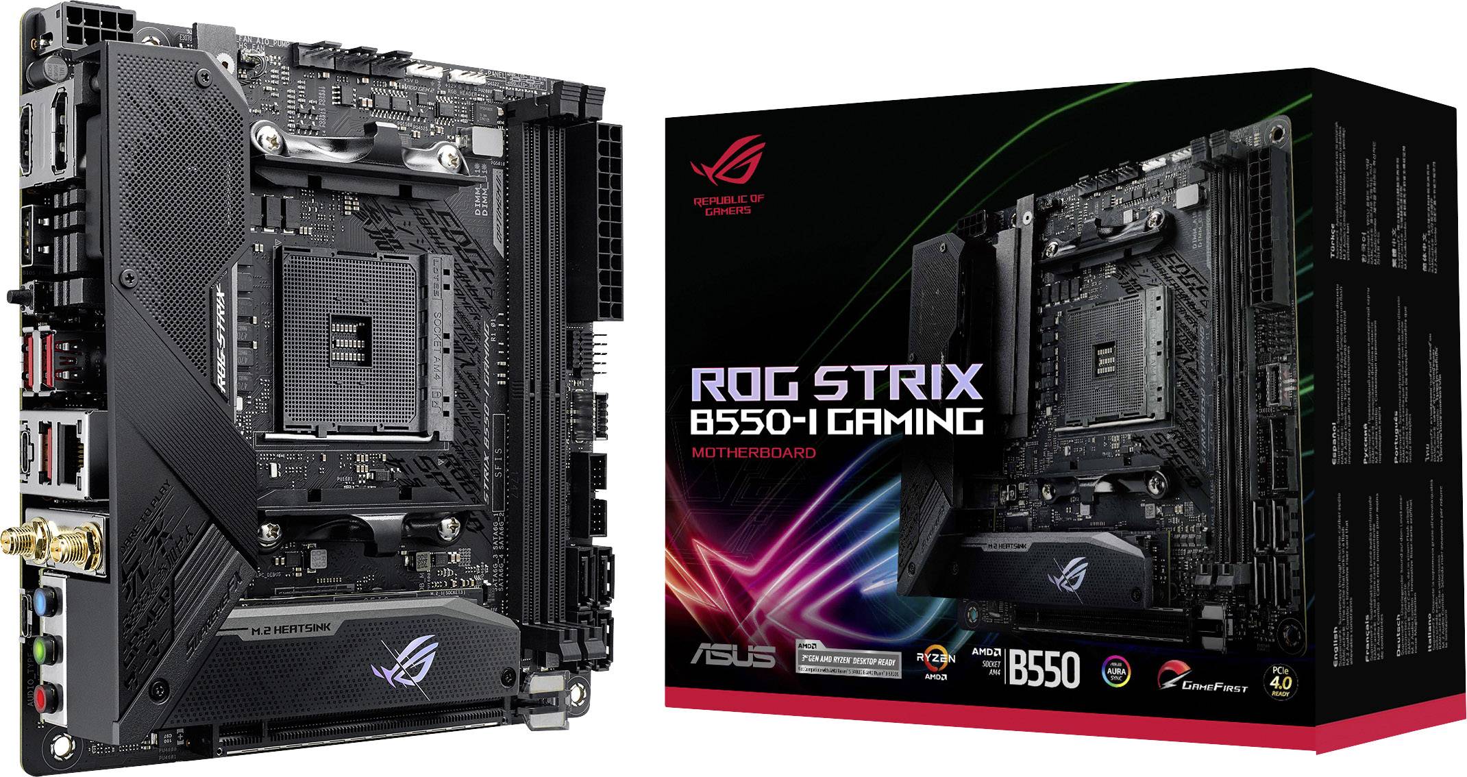 Asus ROG STRIX B550-I GAMING Mainboard Sockel (PC) AMD AM4 Formfaktor (Details) Mini-ITX Mainboard-