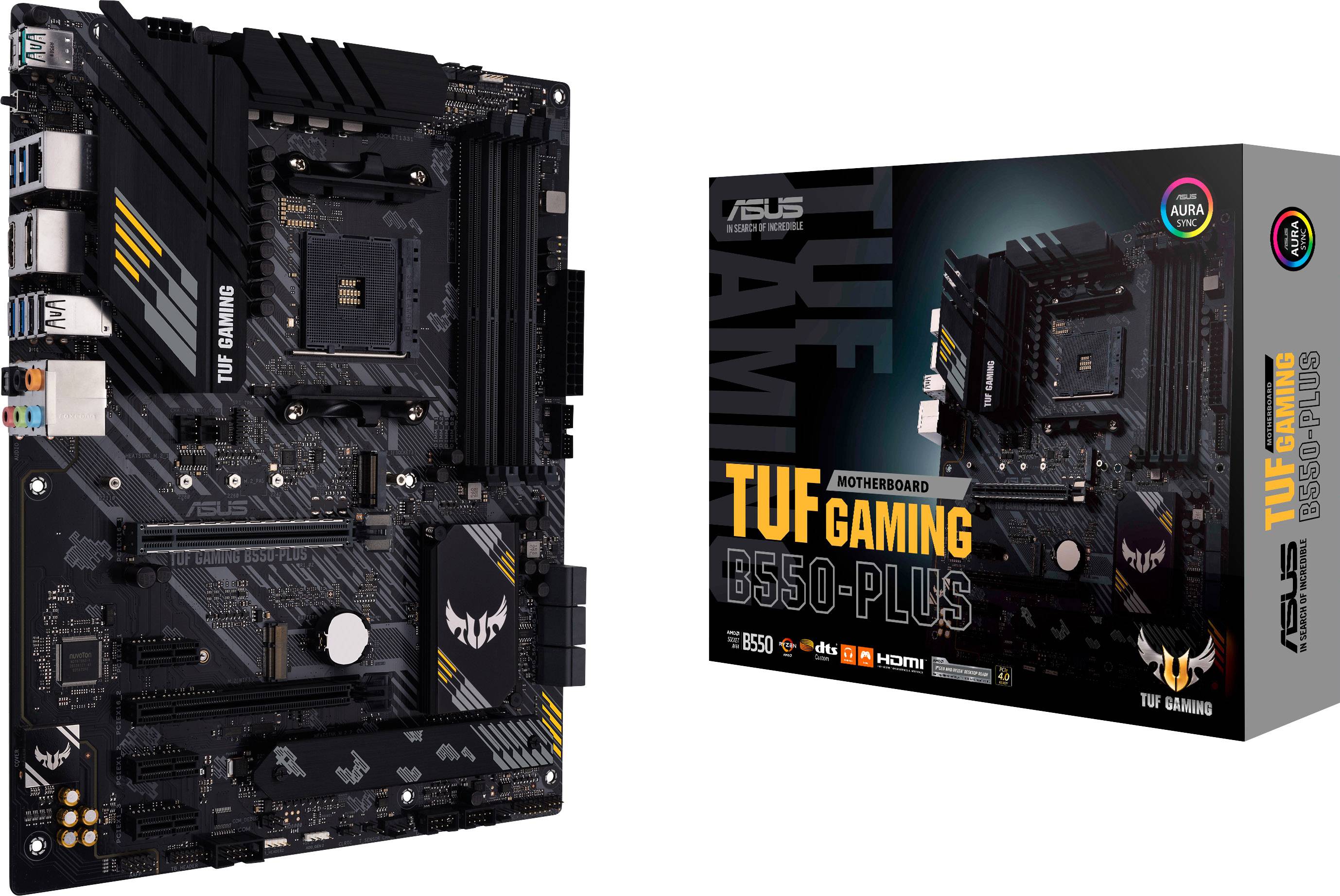 Asus TUF GAMING B550-PLUS Mainboard Sockel (PC) AMD® AM4 Formfaktor (Details) ATX Mainboard-Chipsatz AMD® B550
