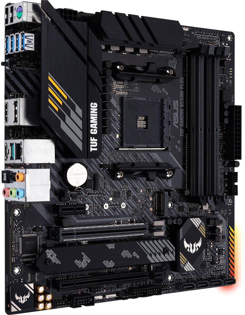 Asus TUF GAMING B550M-PLUS Mainboard Sockel (PC) AMD® AM4 Formfaktor (Details) Micro-ATX Mainboard-Chipsatz AMD® B550