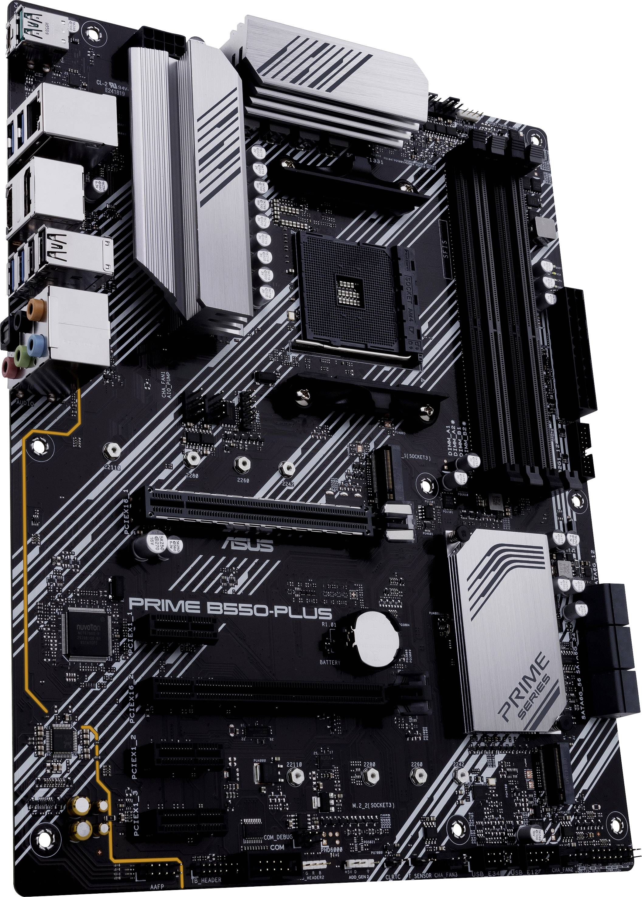 Asus PRIME B550-PLUS Mainboard Sockel (PC) AMD® AM4 Formfaktor (Details) ATX Mainboard-Chipsatz AMD® B550