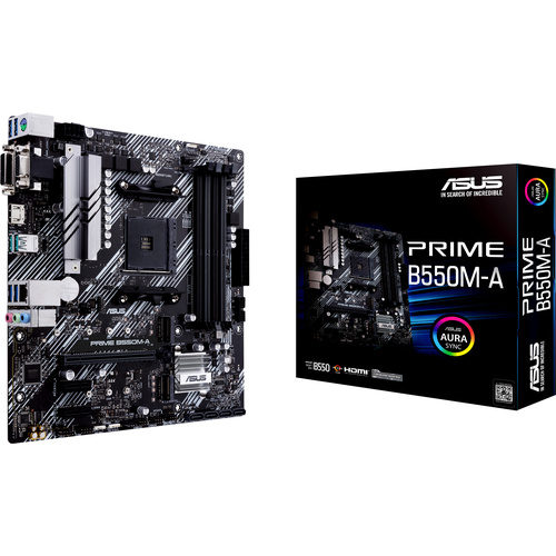 Asus PRIME B550M-A Mainboard Sockel (PC) AMD AM4 Formfaktor (Details) Micro-ATX Mainboard-Chipsatz AMD® B550