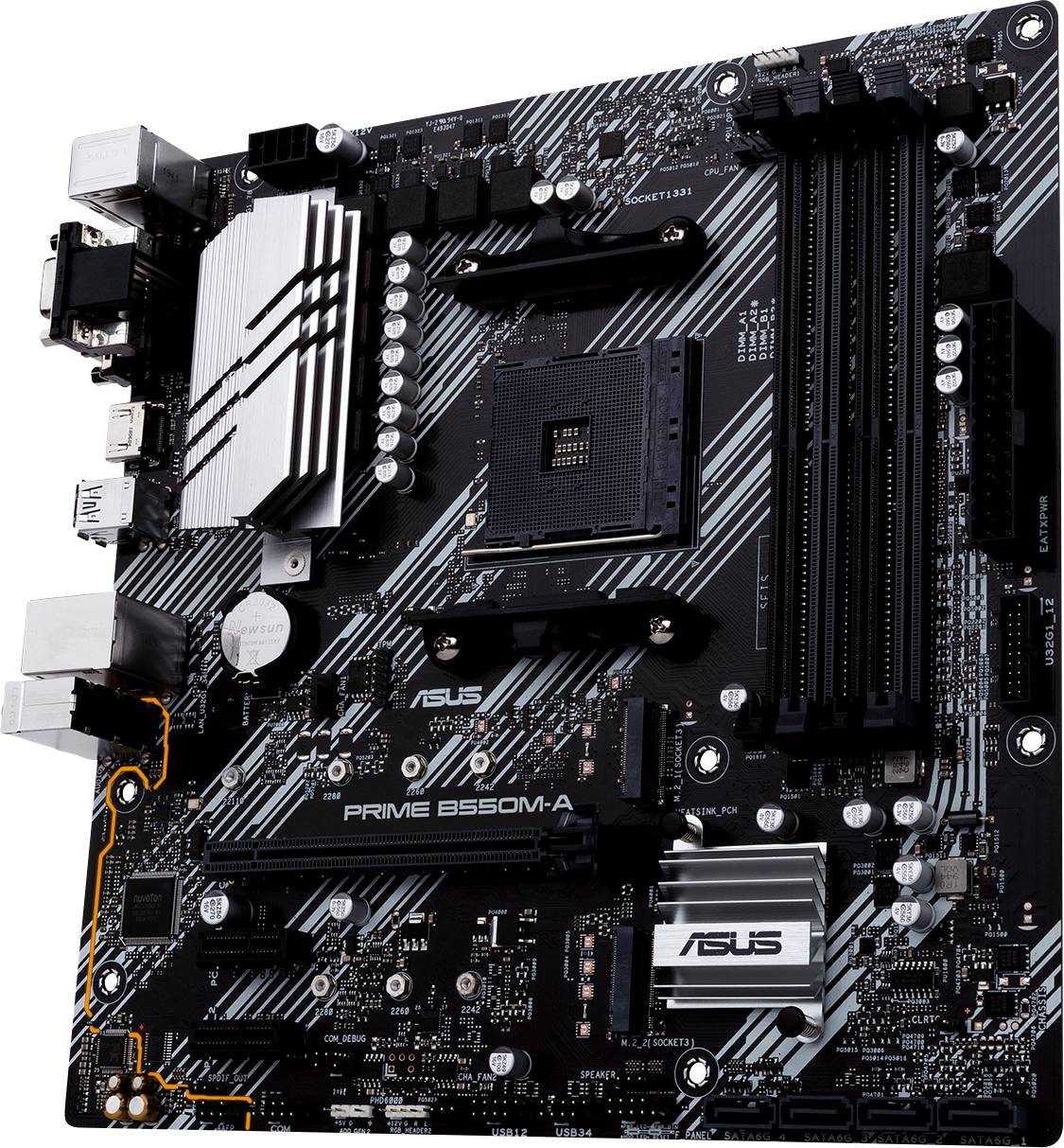 Asus PRIME B550M-A Mainboard Sockel (PC) AMD® AM4 Formfaktor (Details) Micro-ATX Mainboard-Chipsatz AMD® B550