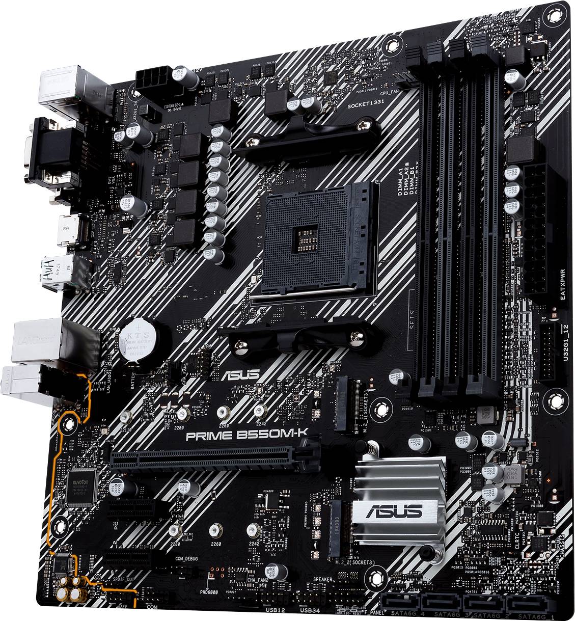 Asus PRIME B550M-K Mainboard Sockel (PC) AMD AM4 Formfaktor (Details) Micro-ATX Mainboard-Chipsatz