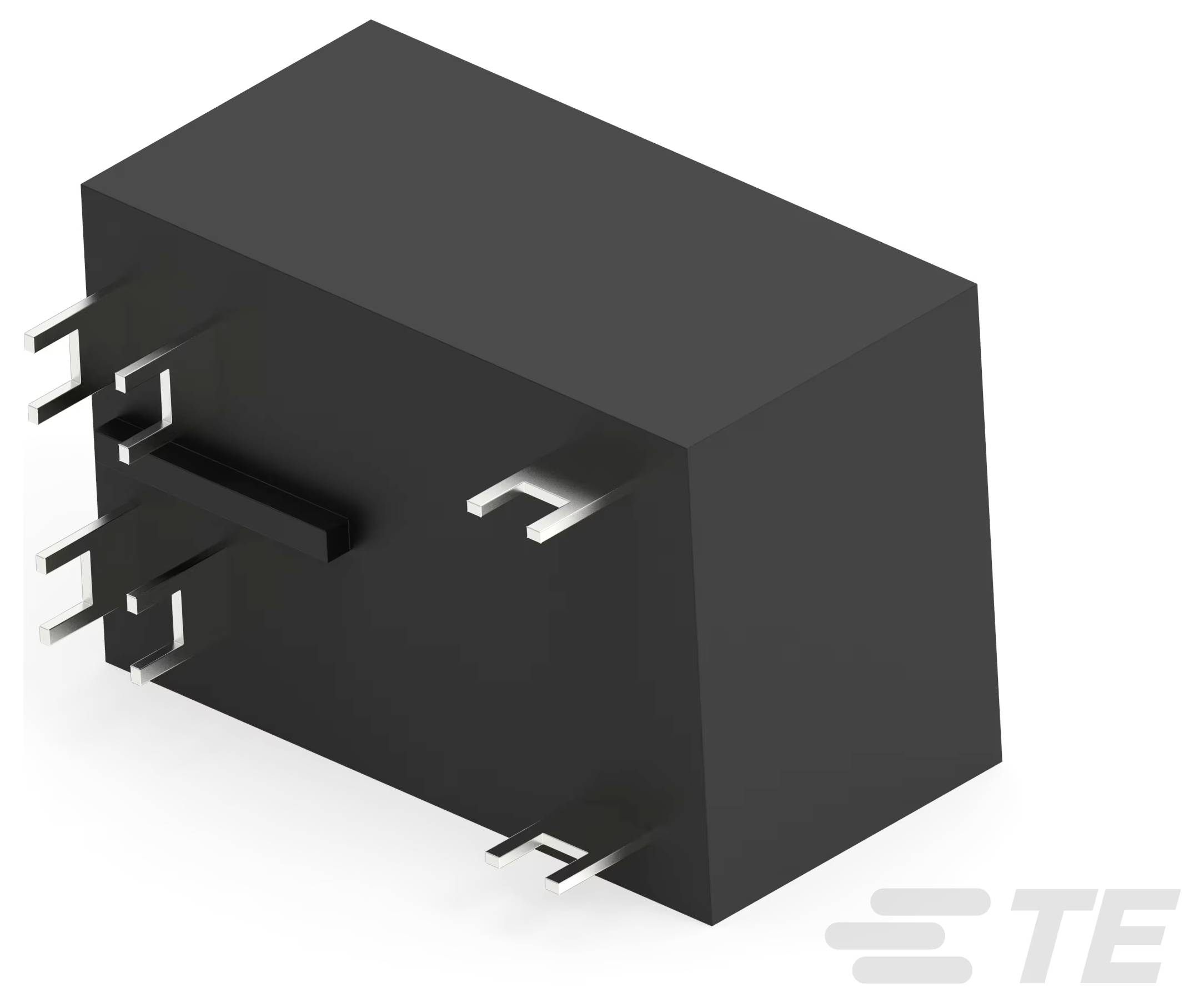 Ein kleines, rechteckiges elektronisches Bauteil mit braunem Körper und grauen metallischen Enden, das einem oberflächenmontierten Kondensator ähnelt.