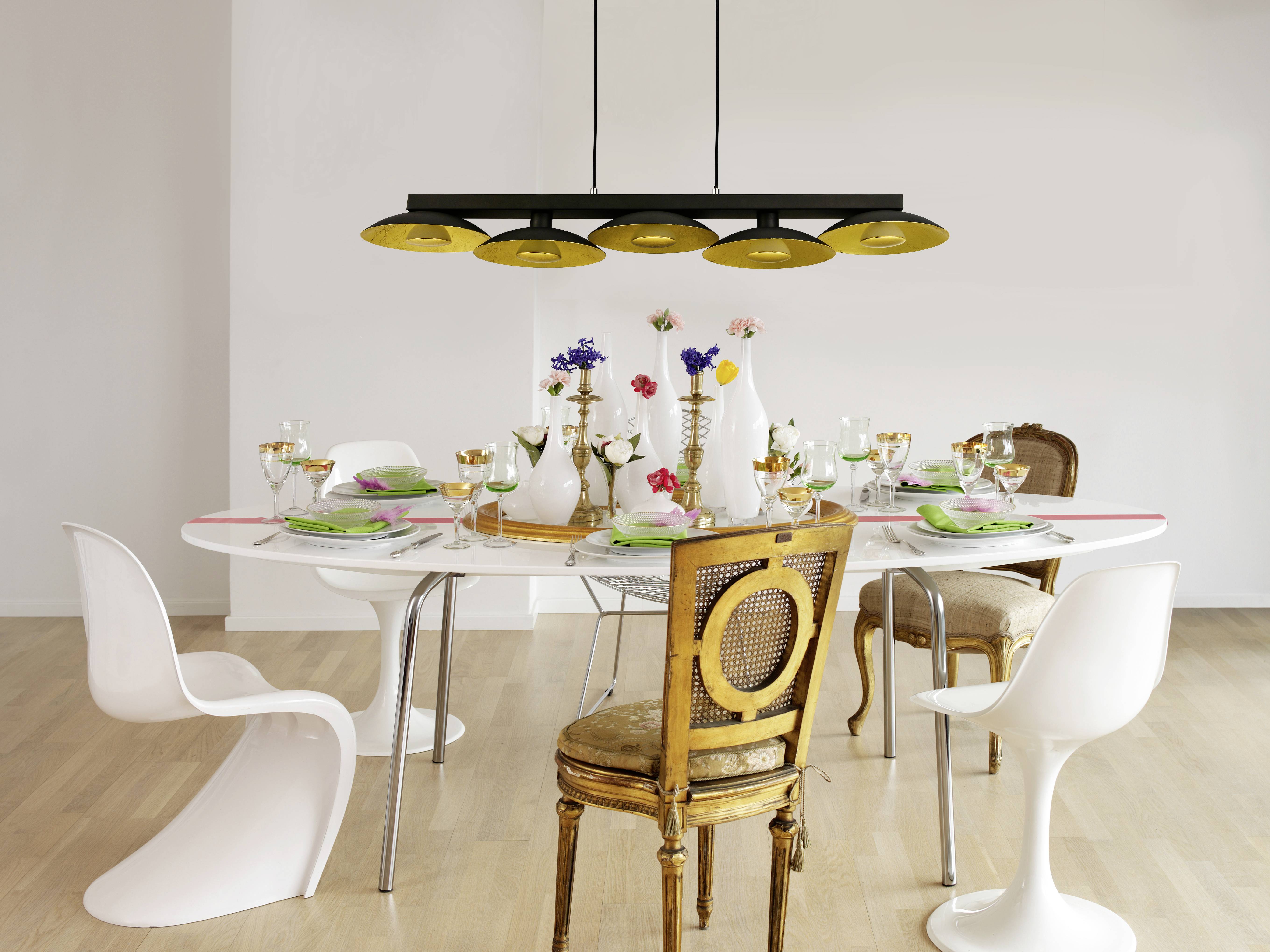 LightMe LM85615LM GOLDINO P. 5-fl. Deckenleuchte GU10 25W