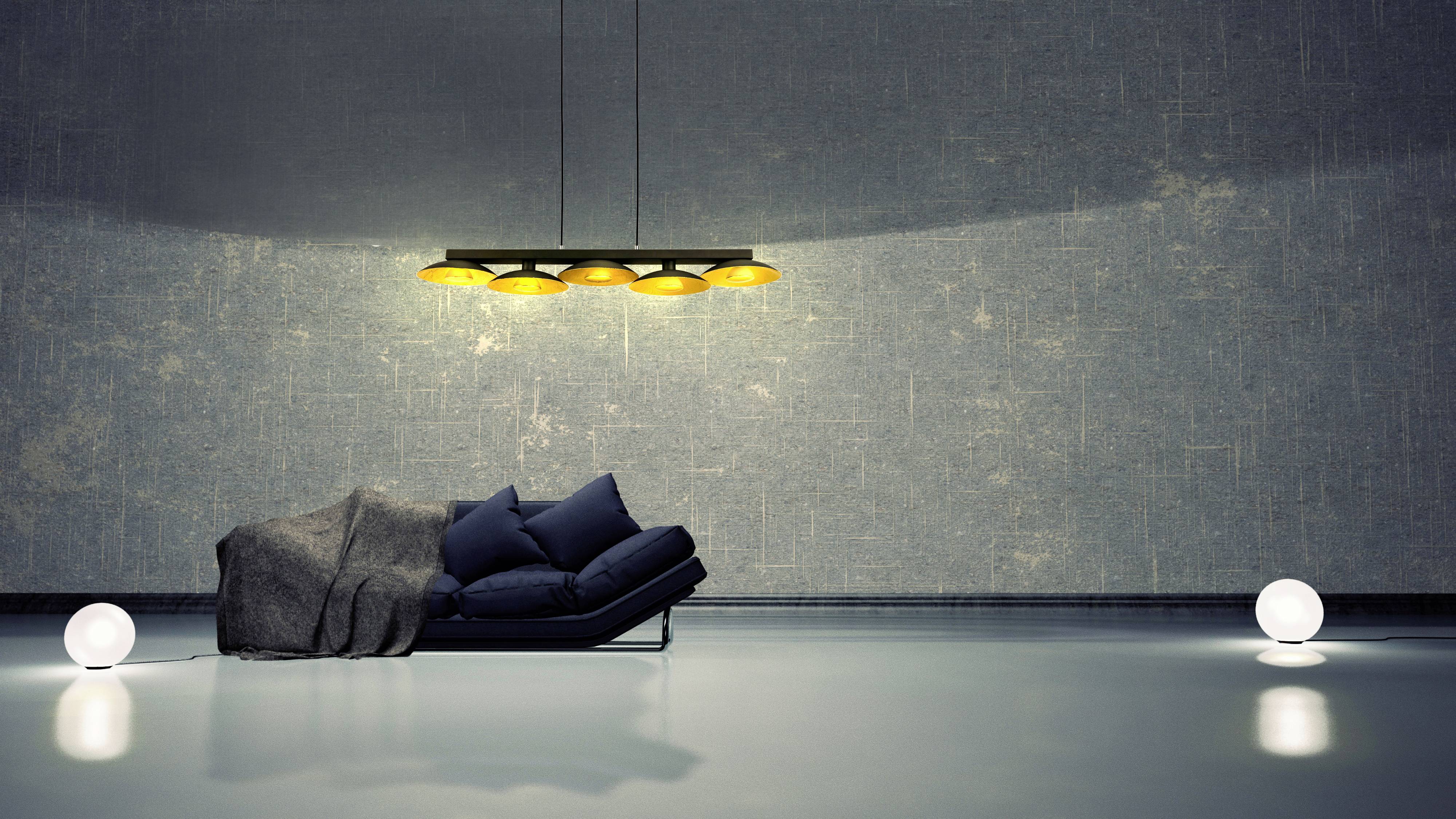 LightMe LM85615LM GOLDINO P. 5-fl. Deckenleuchte GU10 25W