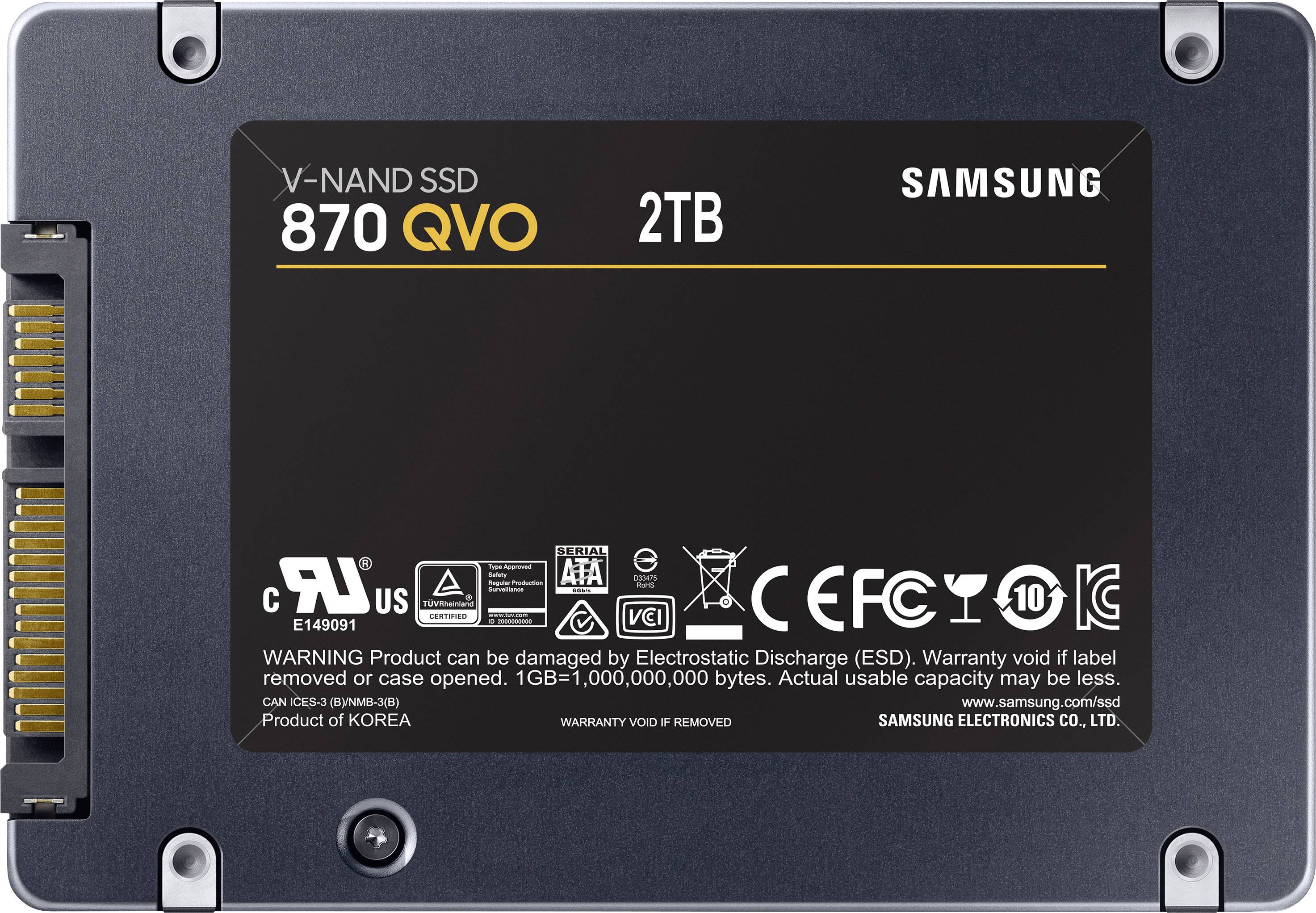 Samsung 870 QVO 2TB Interne SATA SSD 6.35cm (2.5 Zoll) SATA 6 Gb/s Retail MZ-77Q2T0BW