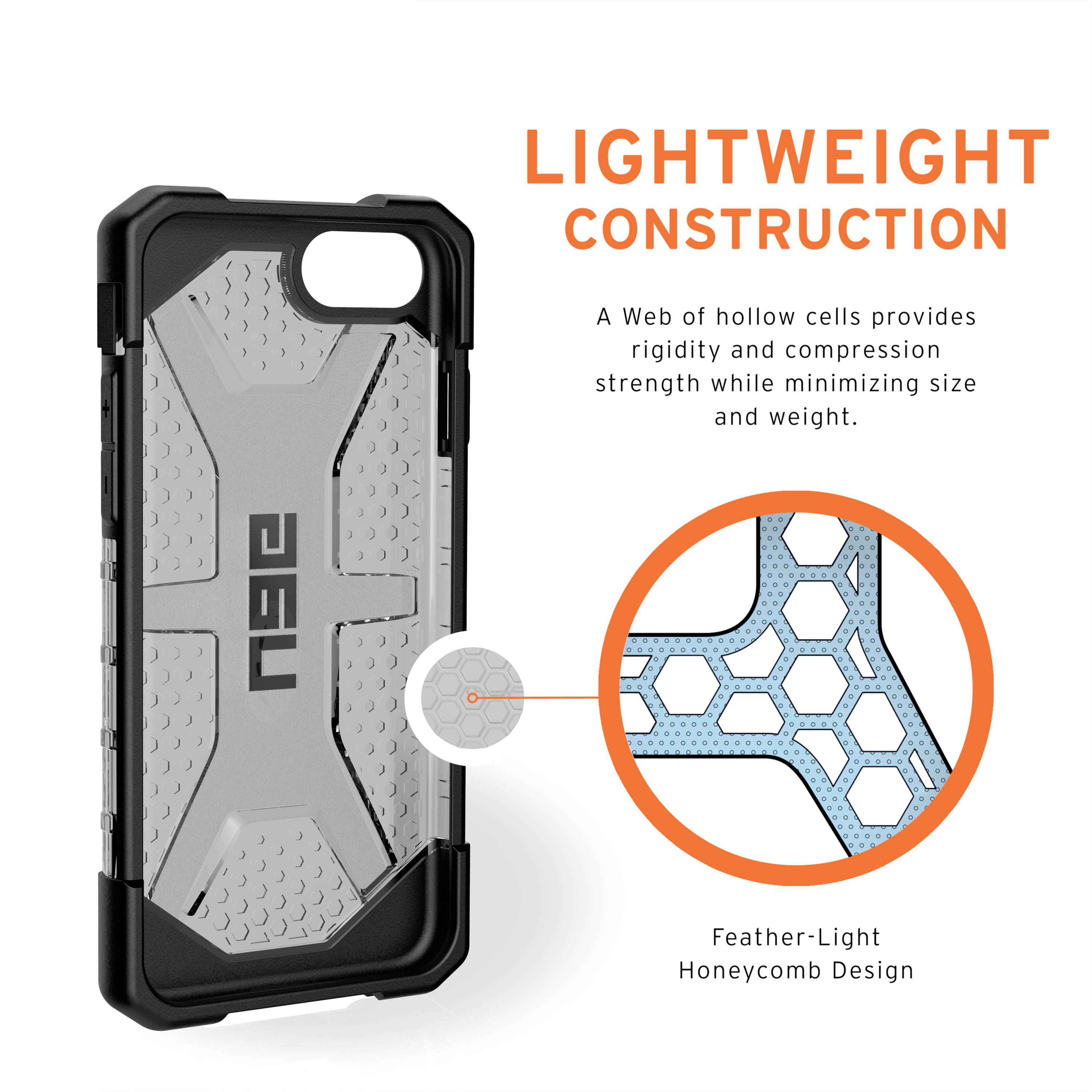 Urban Armor Gear Plasma Case Apple iPhone SE (2. Generation), iPhone 8, iPhone 7, iPhone 6S, iPhone 6, iPhone SE (3. Generation) Grau (transparent)