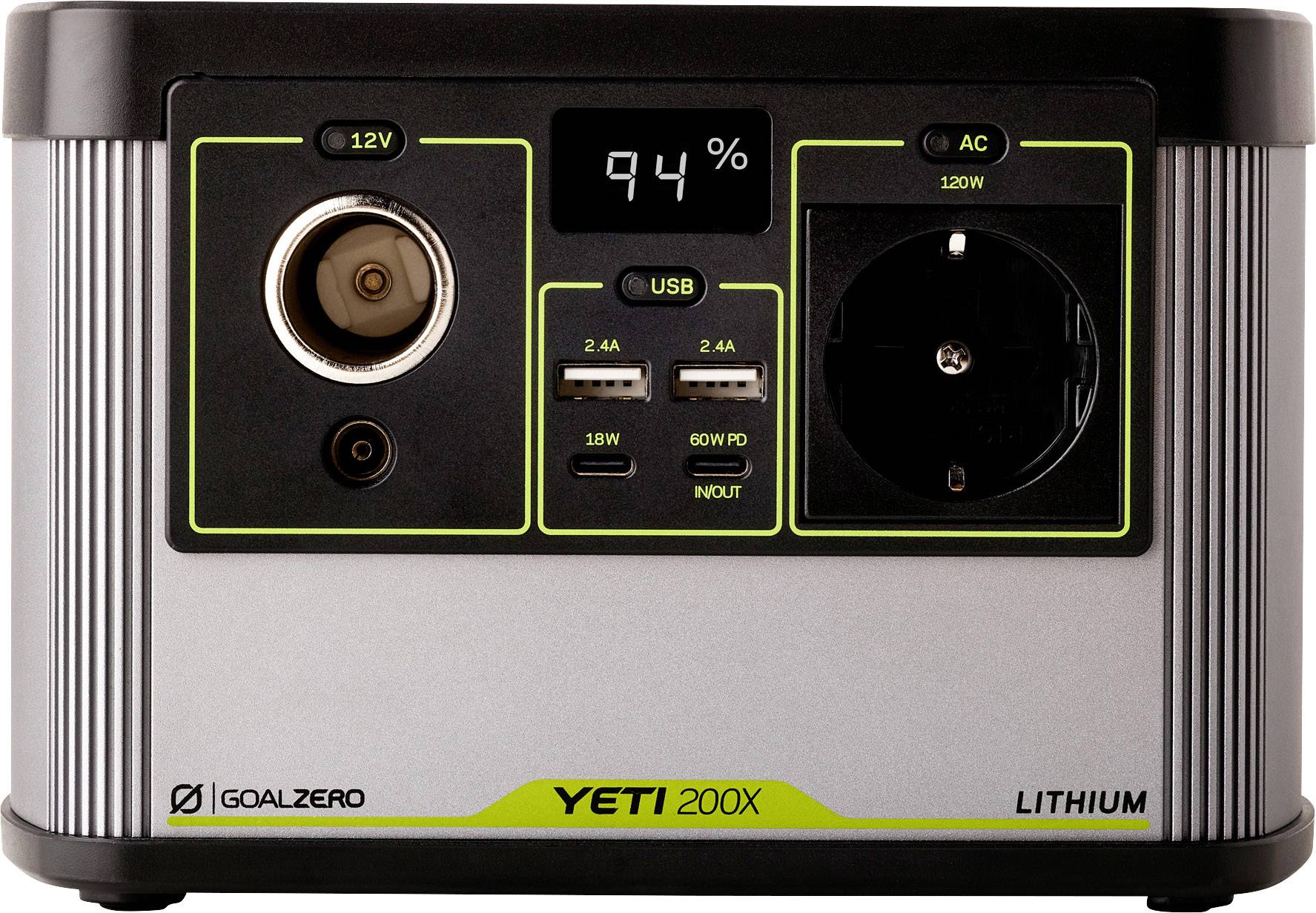 Goal Zero Yeti 200X Powerstation 13 Ah USB PD Li-Ion Statusanzeige, mit Laderegler