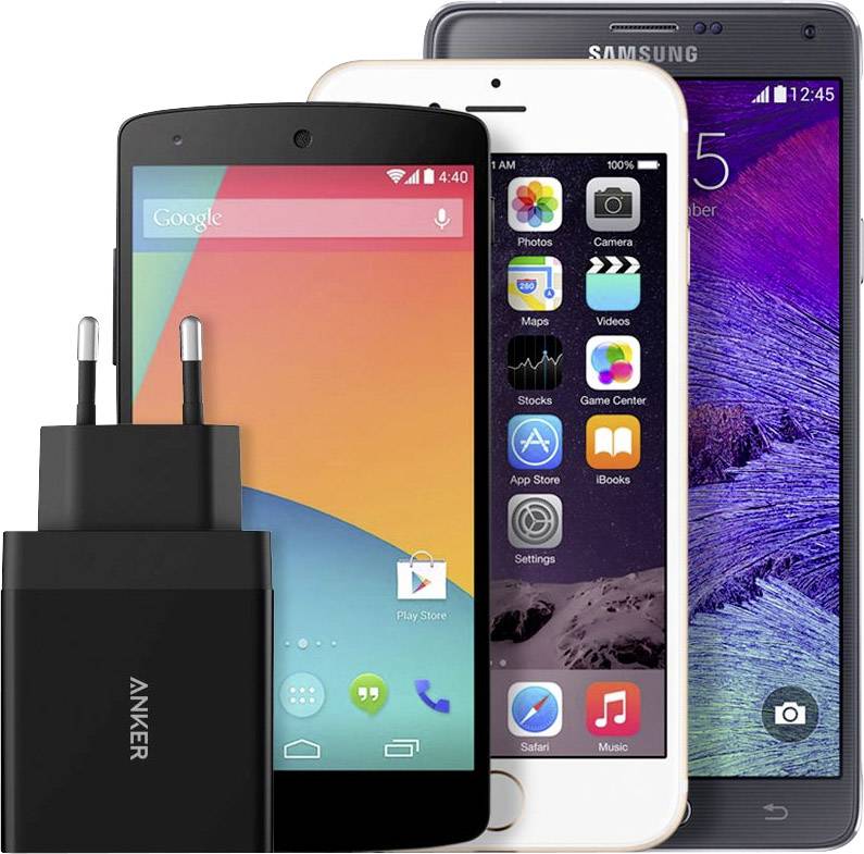 Anker PowerIQ 2port USB Ladegerät 24 W USB Schwarz Steckdose