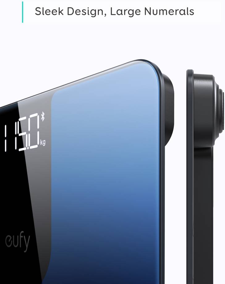 eufy Smart Scale P1 Körperanalysewaage Wägebereich (max.)=150 kg Schwarz