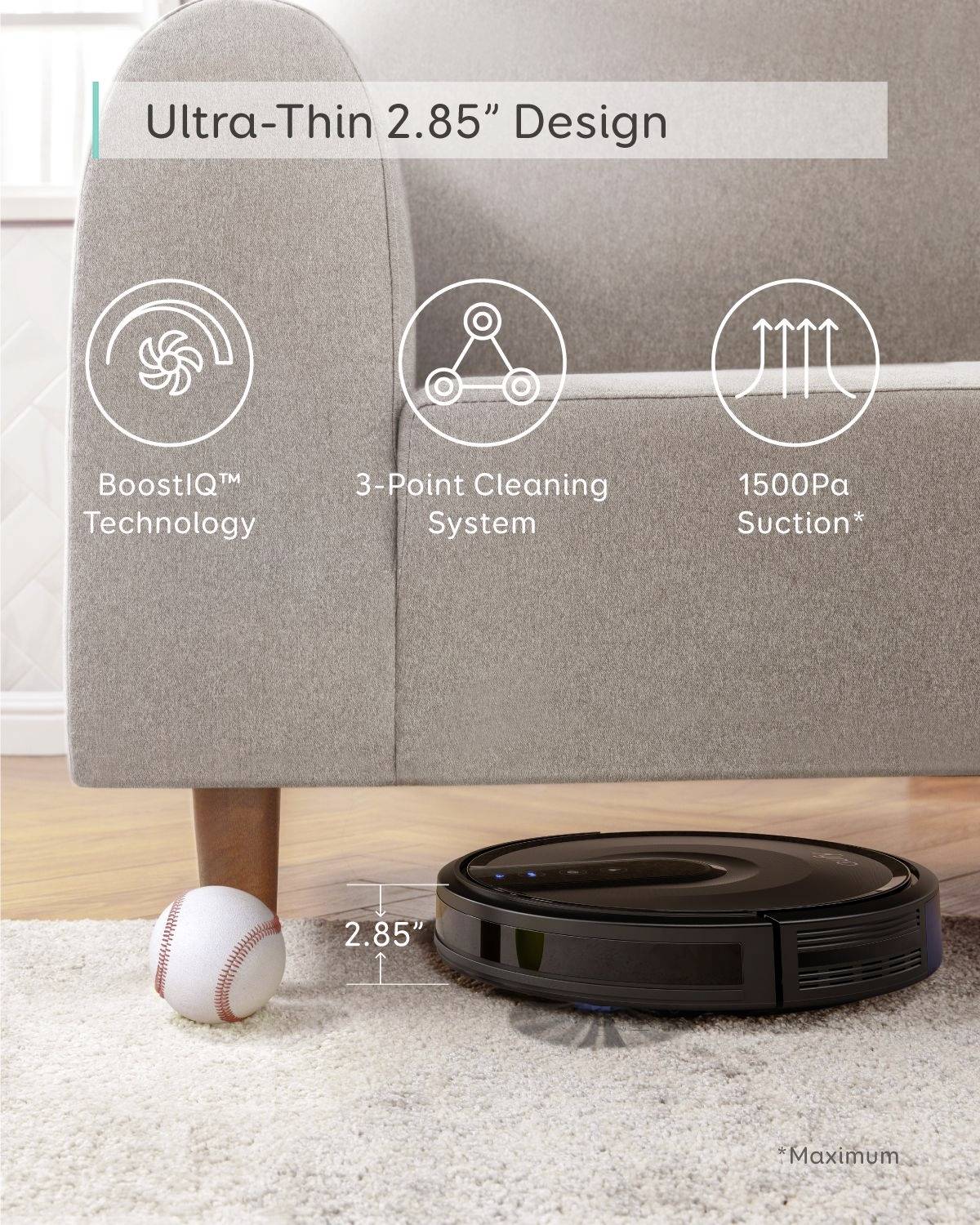 eufy RoboVac 35C Saugroboter Schwarz Fernbedienbar